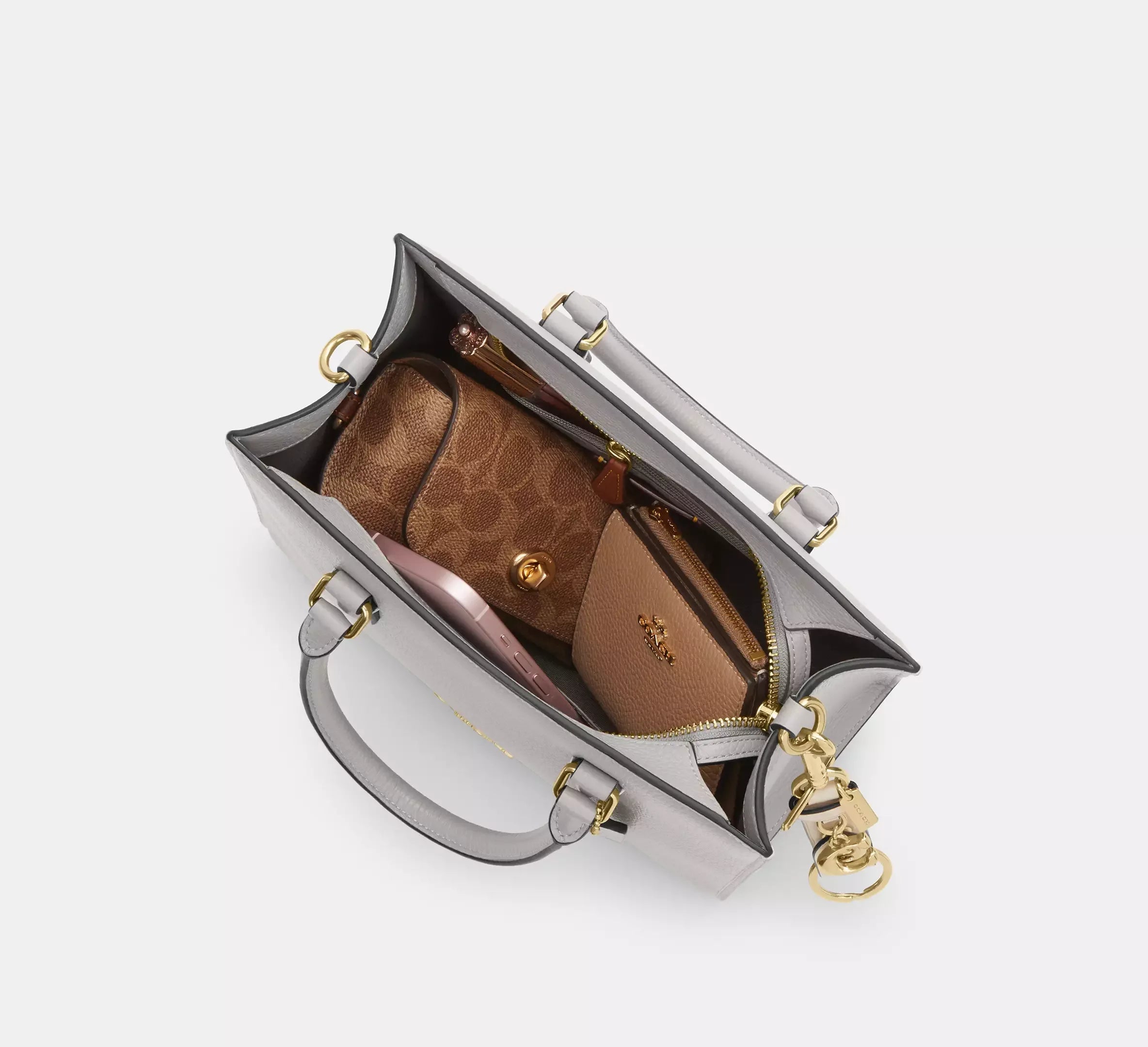 Coach Maggie Small Tote Bag – Gold/Dove Grey - Sneaker Türkiye