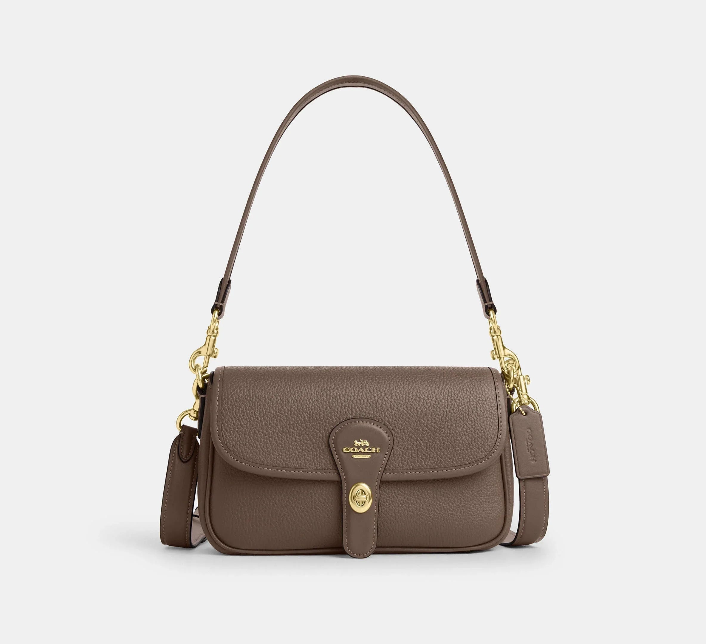 Coach Hadley Shoulder Bag – Gold/Dark Stone - Sneaker Türkiye