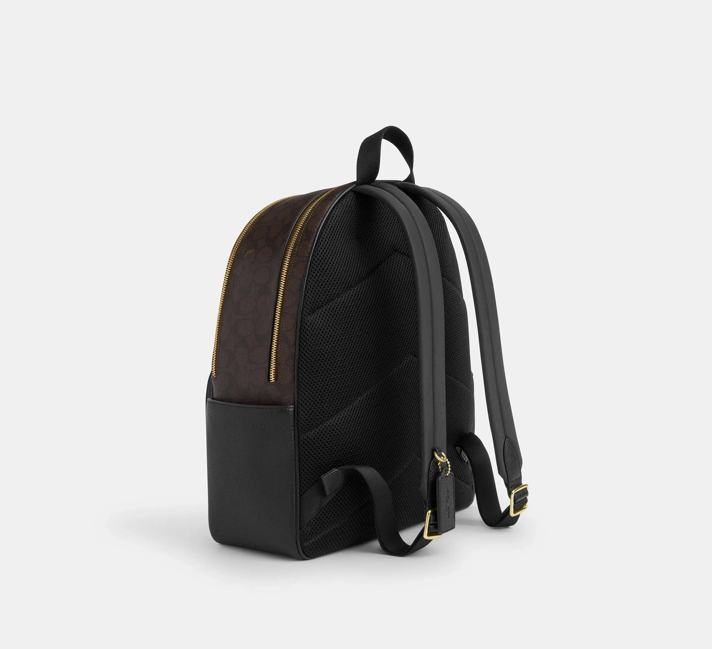 Coach Large Court Backpack In Signature Gold/Walnut/Black - Sneaker Türkiye