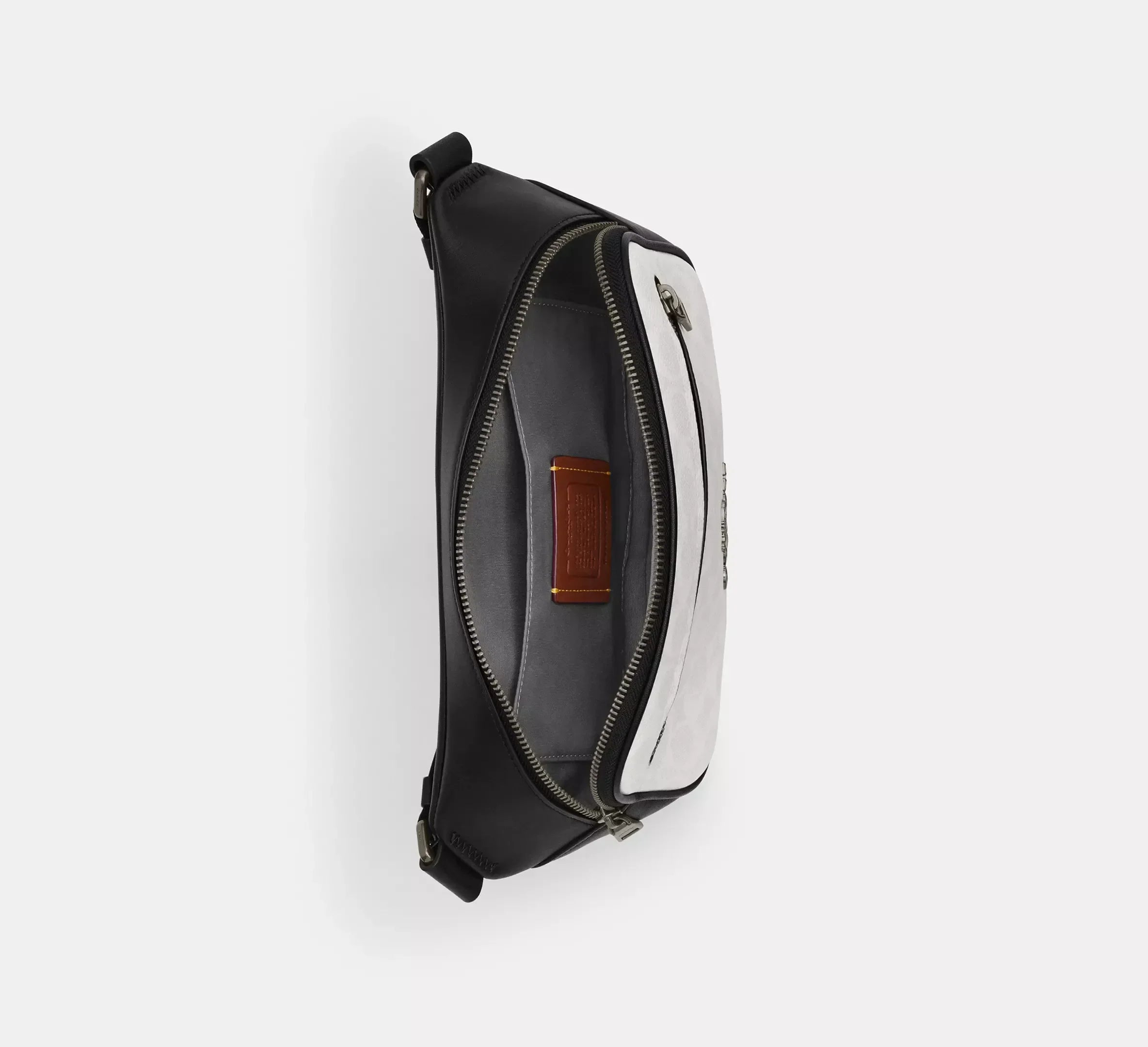 Coach Elias Belt Bag In Signature – Gunmetal/Chalk/Black - Sneaker Türkiye