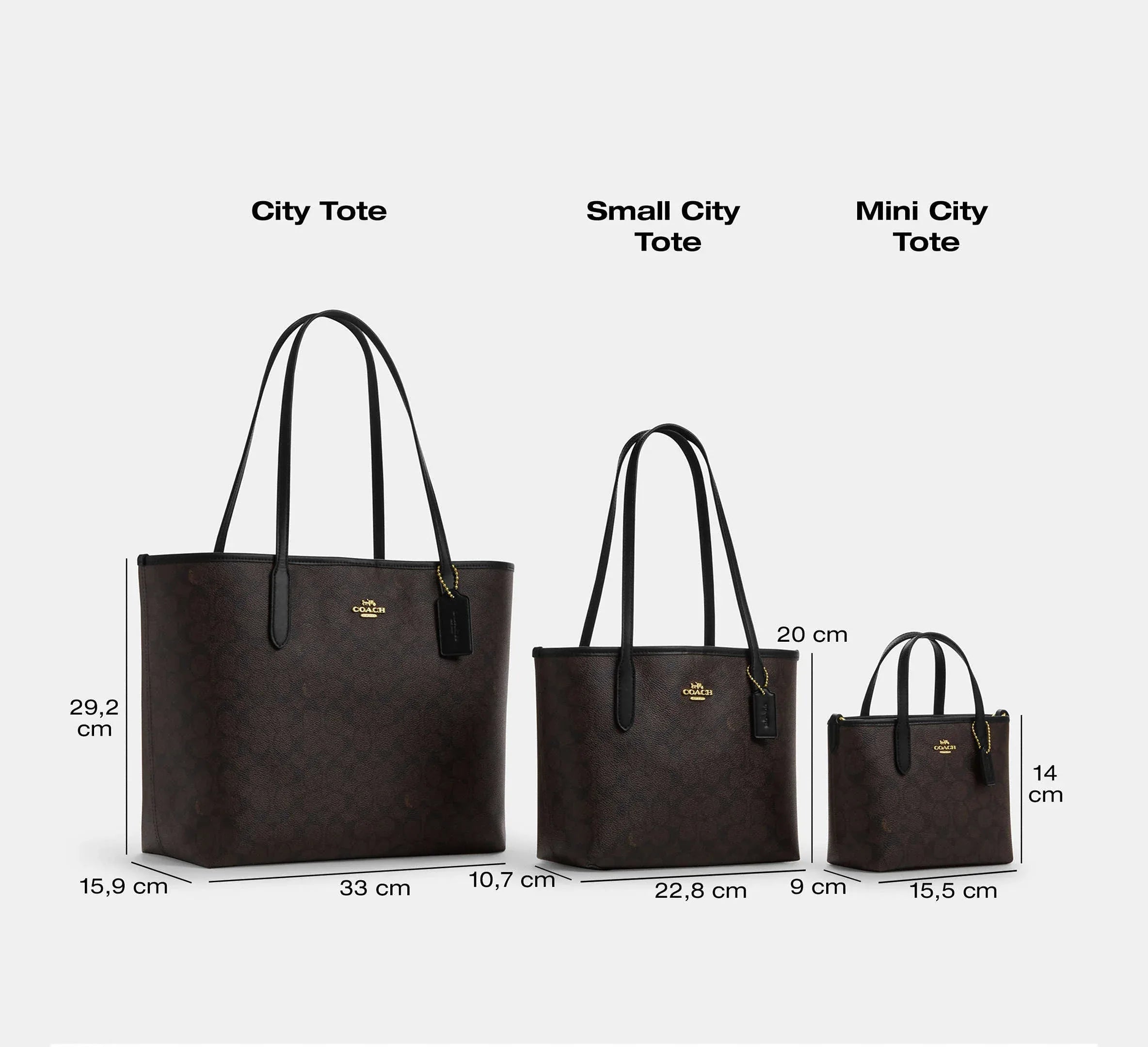 Coach City Tote Bag In Signature – Gunmetal/Charcoal/Black - Sneaker Türkiye