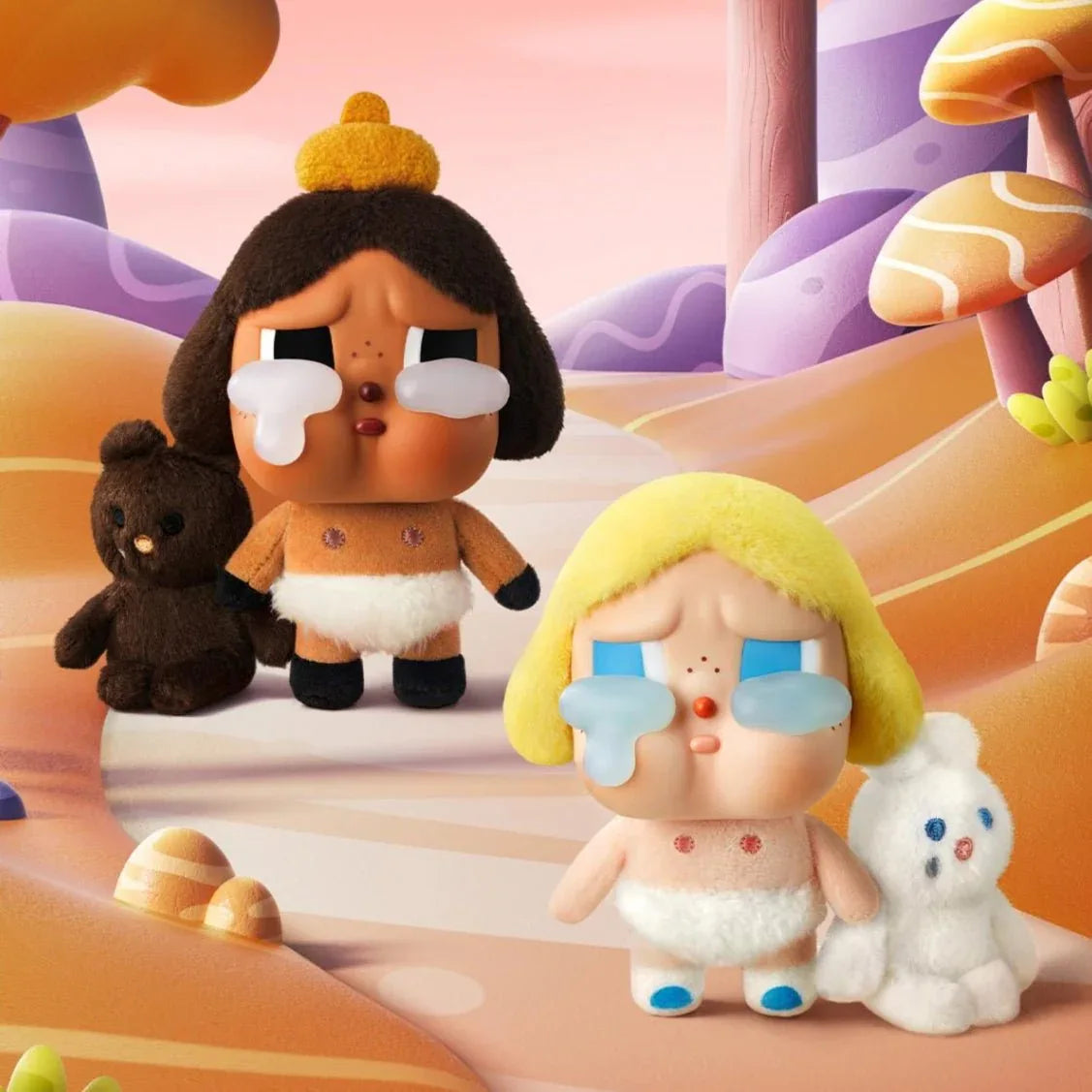 POP MART CRYBABY CRYING AGAIN BABY BROWN (GİZLİ VERSİYON) YÜZ PELUŞ FİGÜR - Sneaker Türkiye