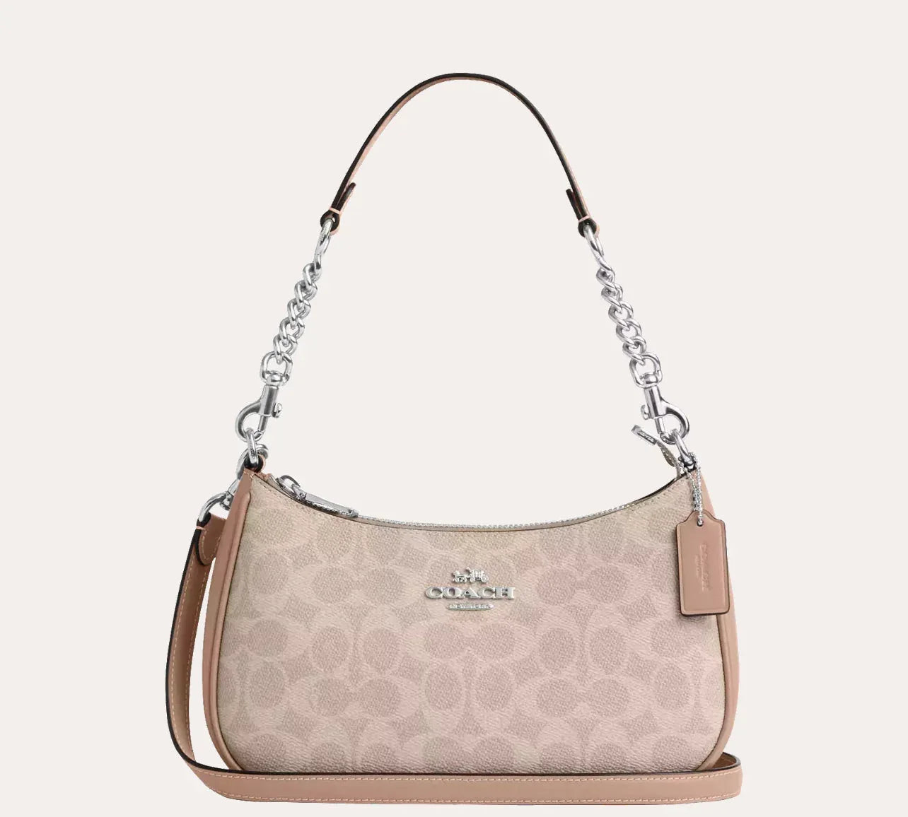 Coach Teri Shoulder Bag In Signature – Silver - Sneaker Türkiye