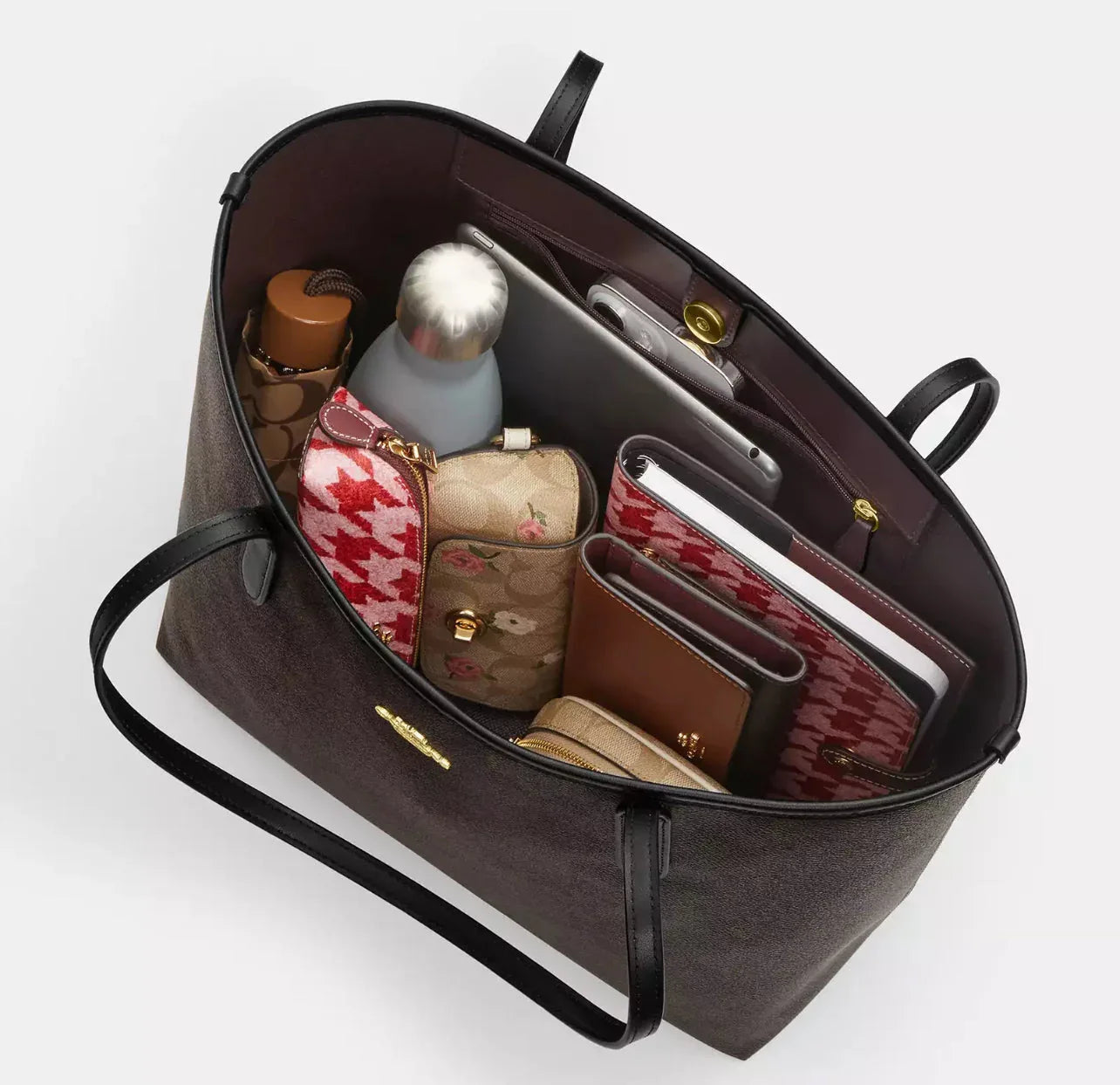 Coach City Tote Bag In Signature – Gold/Tan/Brown - Sneaker Türkiye
