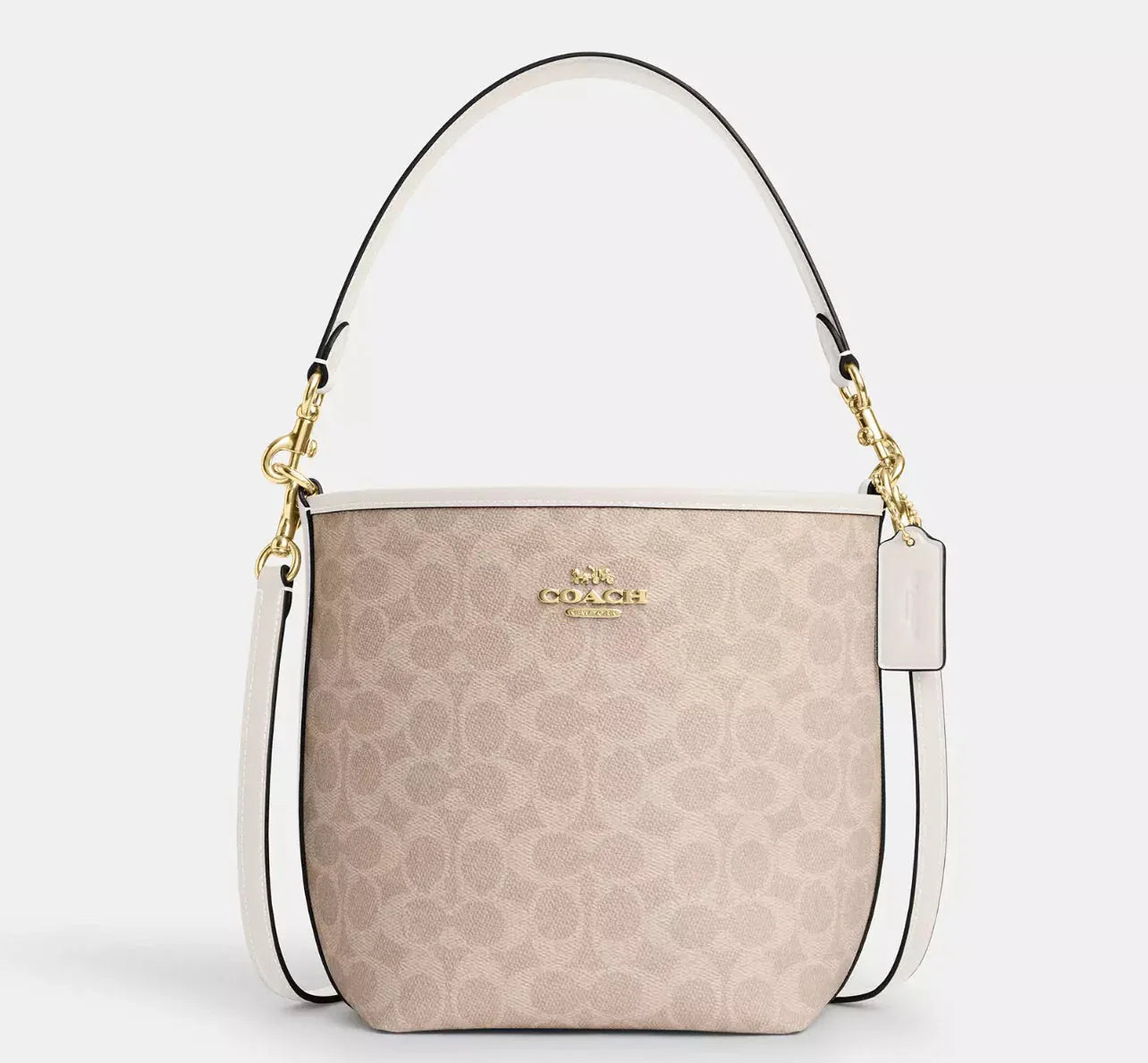 Coach City Bucket Bag In Signature – Gold/Sand/Chalk - Sneaker Türkiye