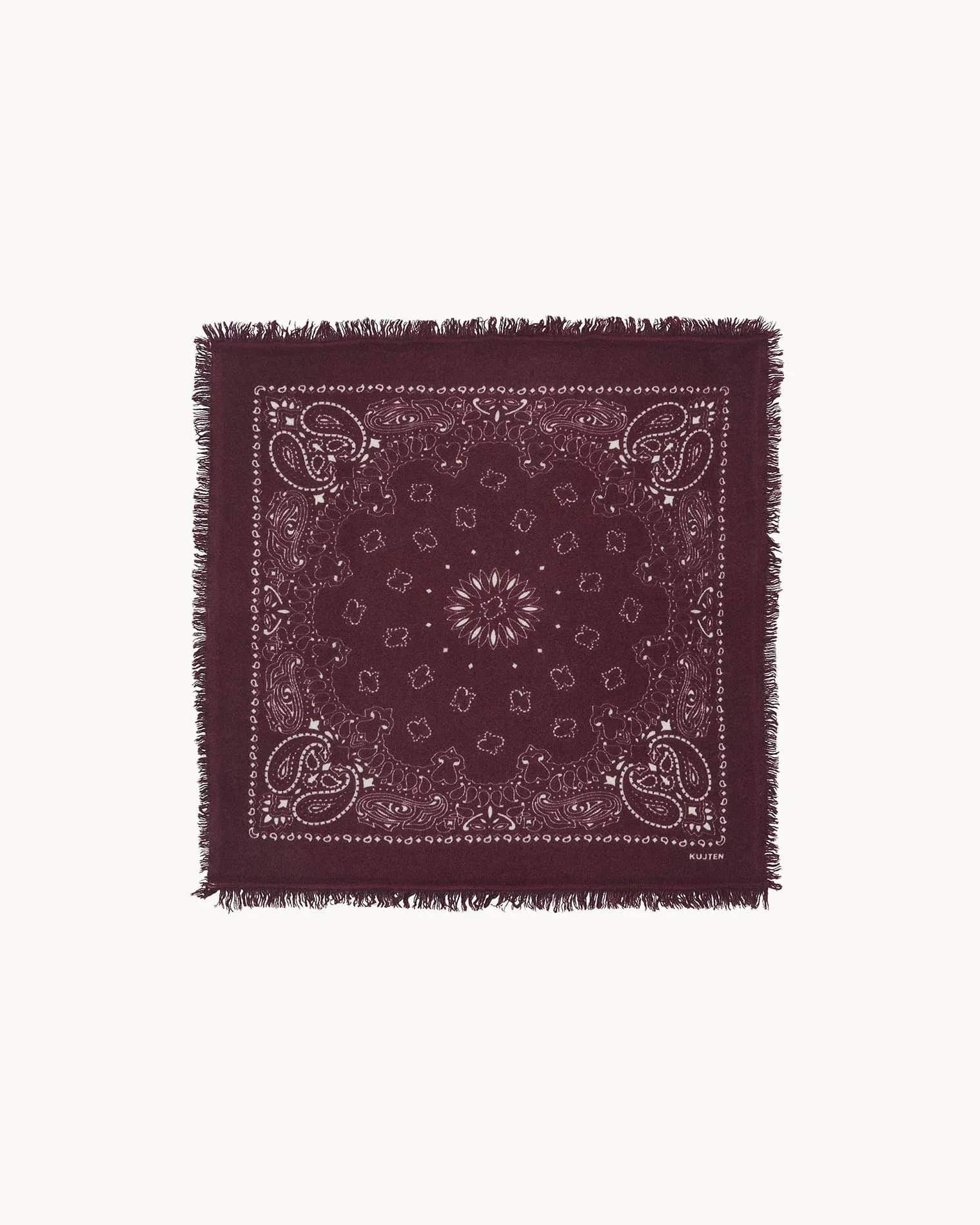 KUJTEN Small Bandana Hachi Burgundy – Bandana - Sneaker Türkiye