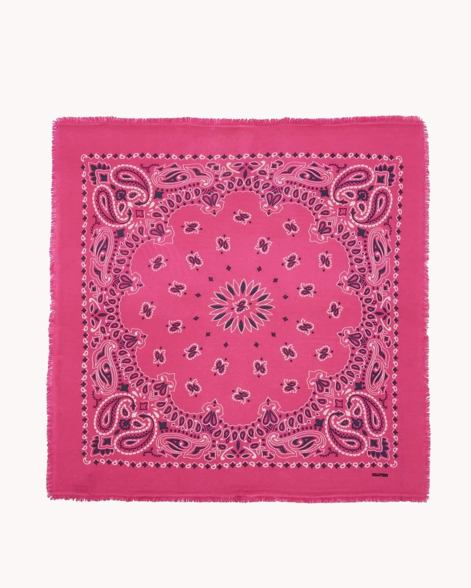 KUJTEN Large Bandana Hachiko Bico Fluorescent Pink – Bandana - Sneaker Türkiye