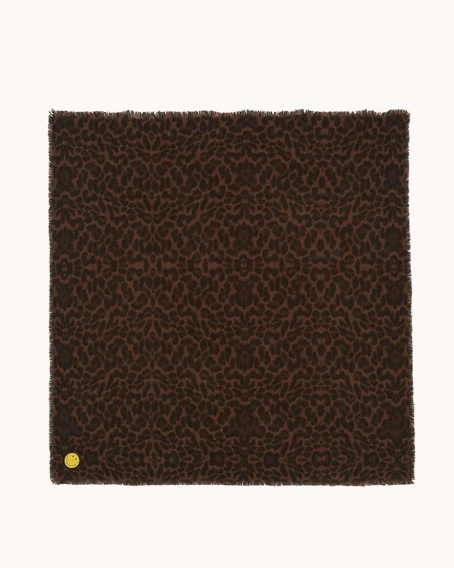 KUJTEN Large Bandana Hachiko Leo Smiley Leoprint Spicy Brown – Bandana - Sneaker Türkiye