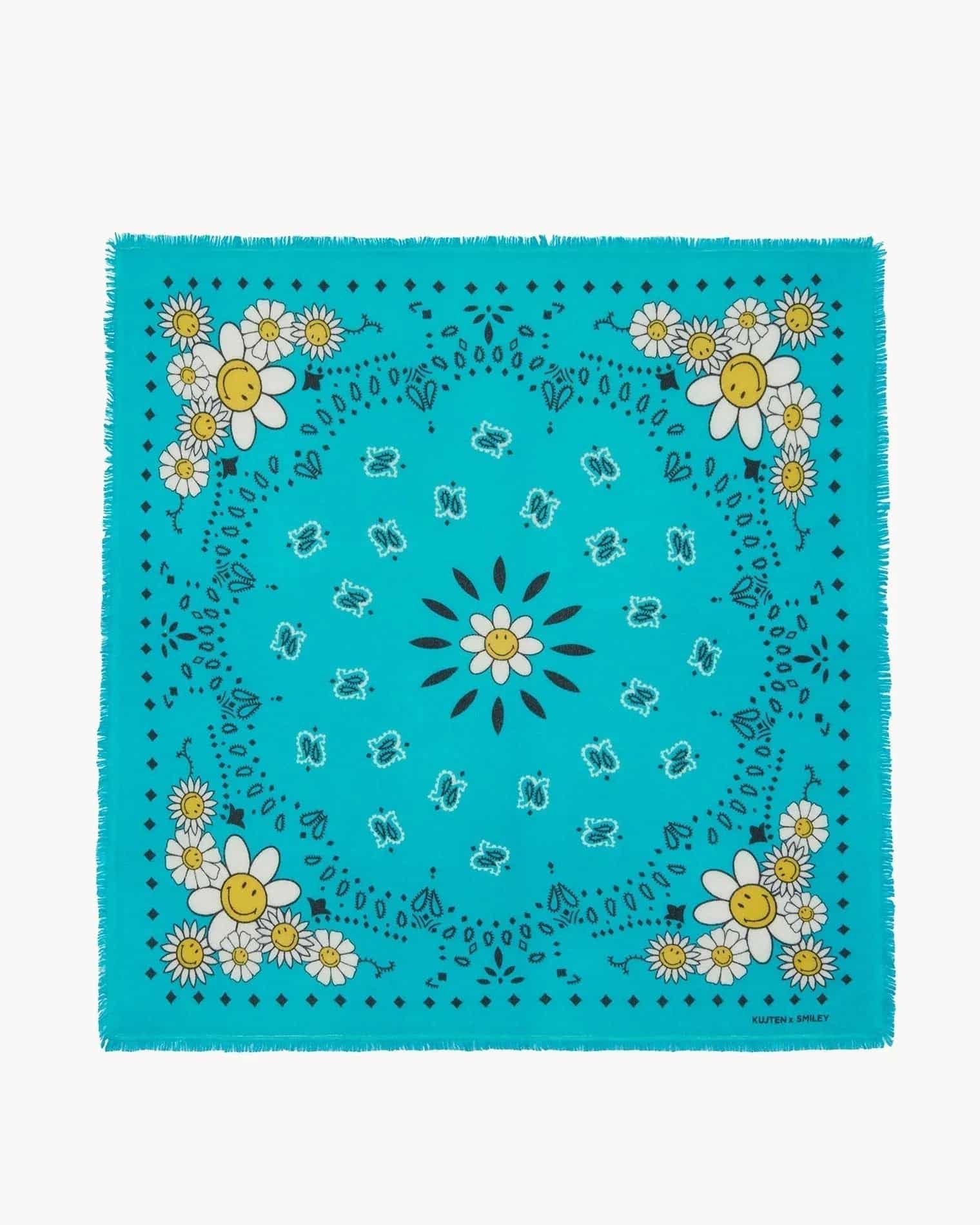 KUJTEN Bandana Hachiko Bico Smiley Turquoise Green – Bandana - Sneaker Türkiye