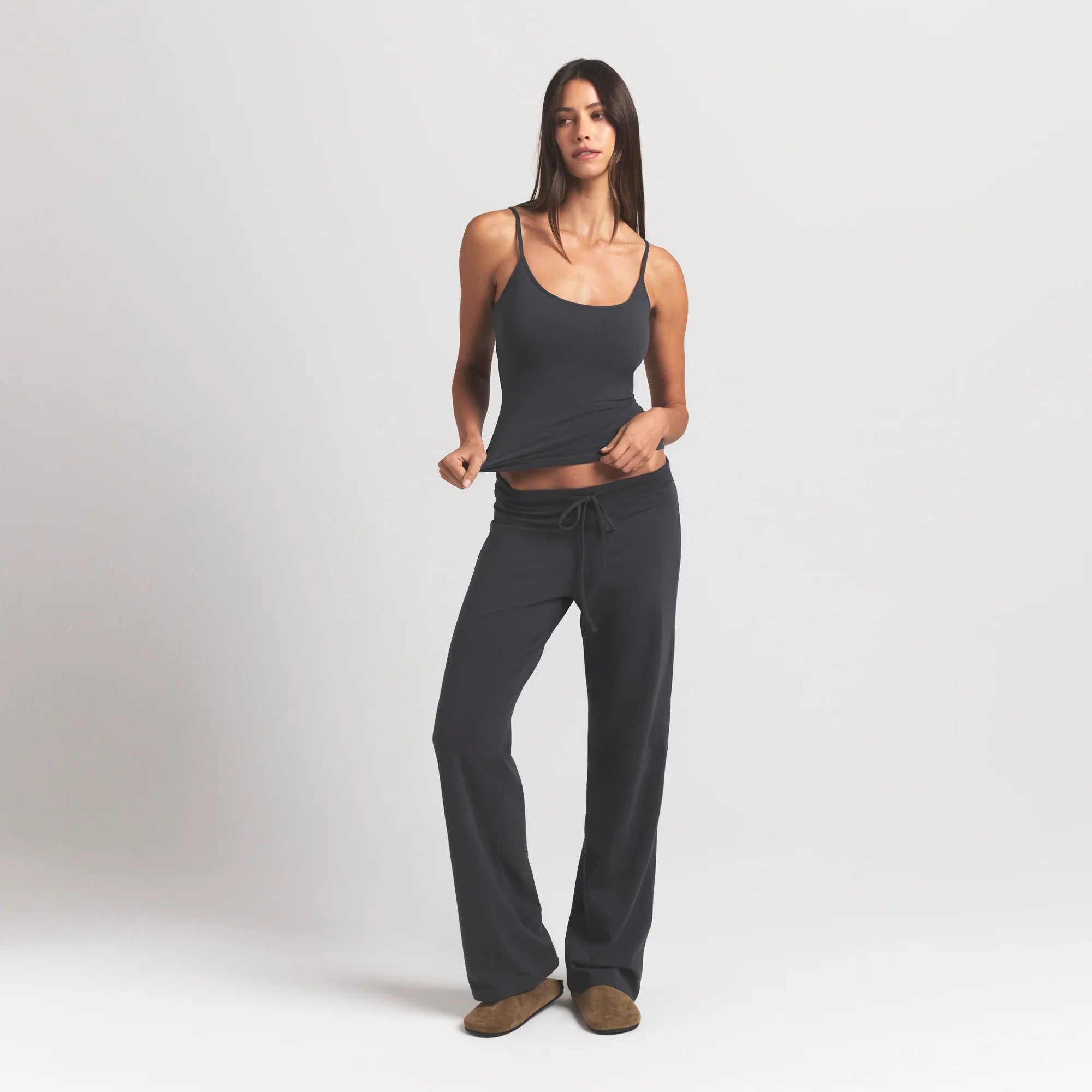 SKIMS COTTON JERSEY STRAIGHT LEG PANT | ASH - Sneaker Türkiye