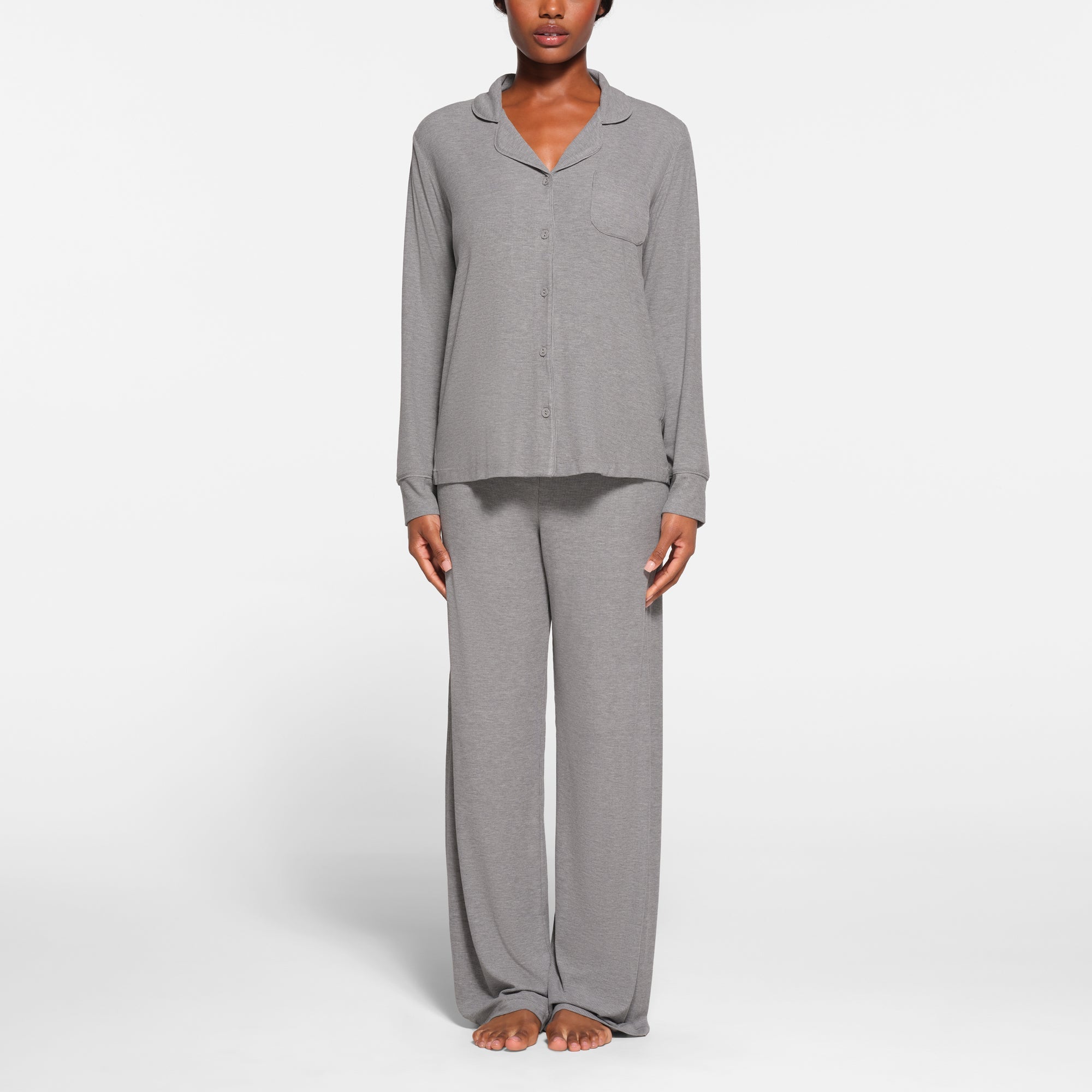SKIMS SOFT LOUNGE SLEEP SET | HEATHER GREY - Sneaker Türkiye