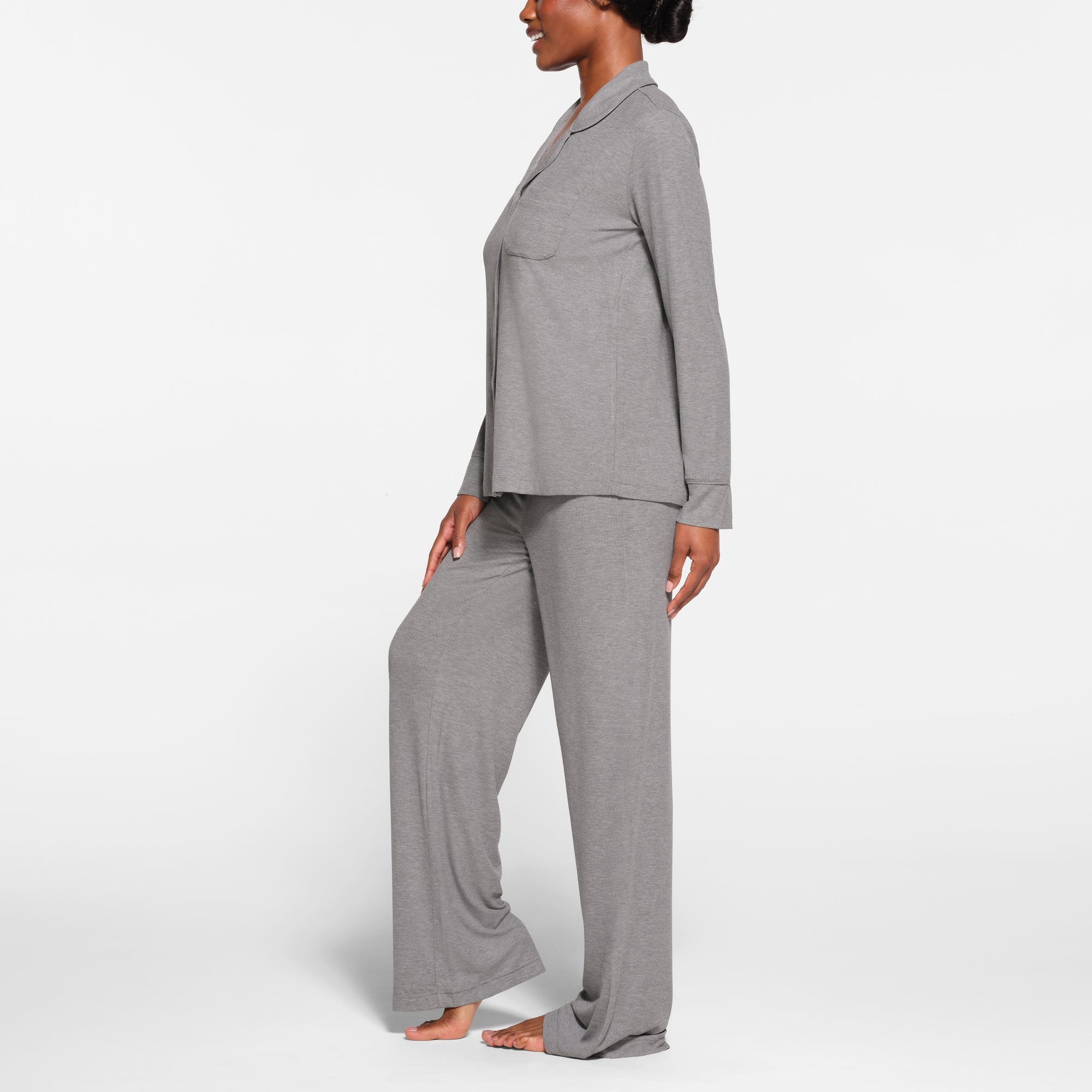 SKIMS SOFT LOUNGE SLEEP SET | HEATHER GREY - Sneaker Türkiye