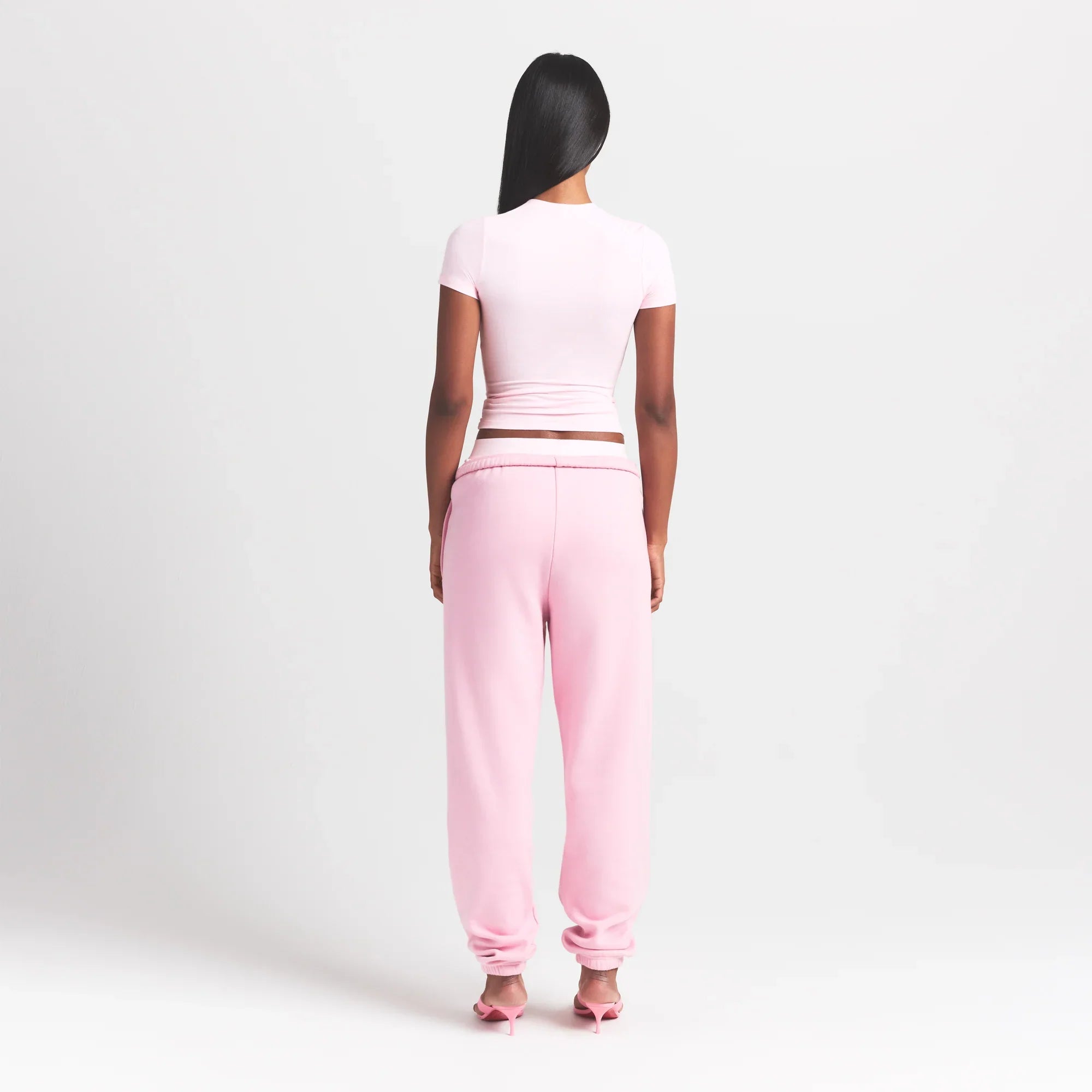 SKIMS COTTON RIB T-SHIRT | CHERRY BLOSSOM - Sneaker Türkiye