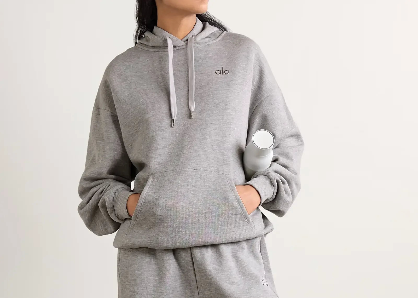 Alo Yoga Accolade Embellished Hoodie Gray - Sneaker Türkiye