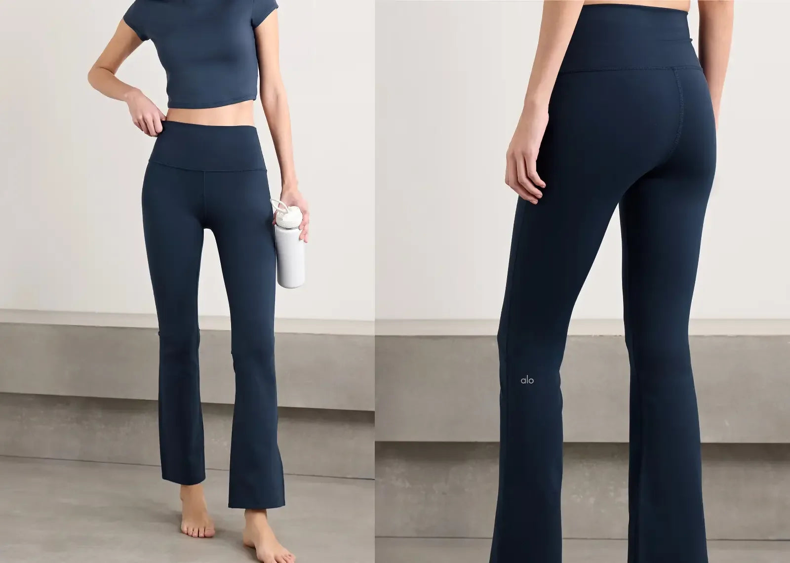 Alo Yoga Airbrush Flared Leggings Navy - Sneaker Türkiye