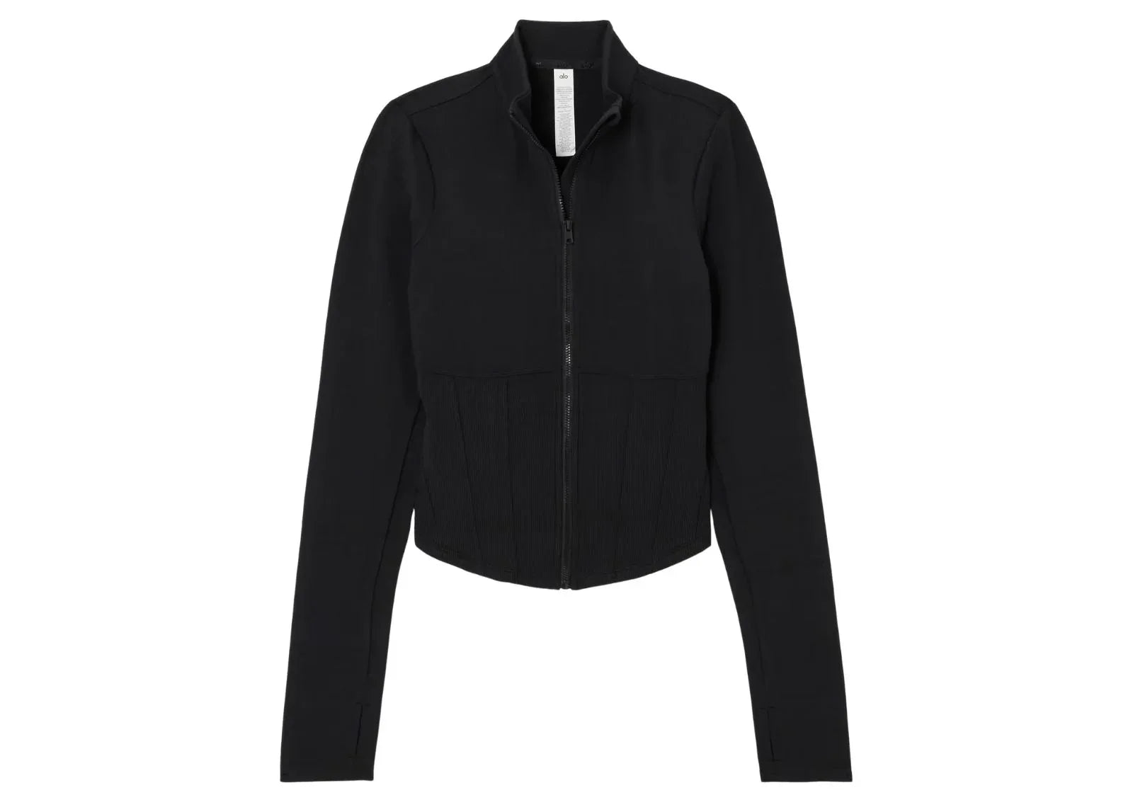 Alo Yoga Airbrush Ribbed Corset Jacket Black - Sneaker Türkiye