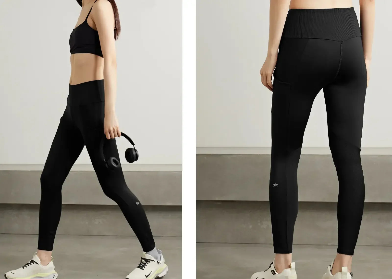 Alo Yoga Airlift Ribbed Stretch 7/8 Leggings Black - Sneaker Türkiye
