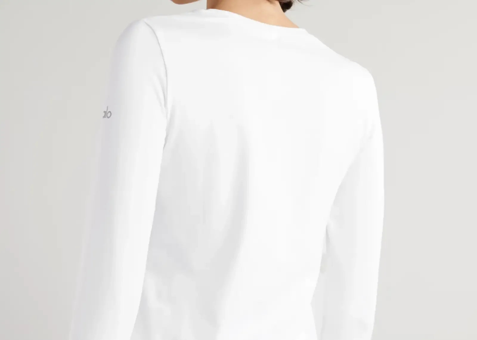 Alo Yoga Alosoft Finesse Long Sleeve White - Sneaker Türkiye