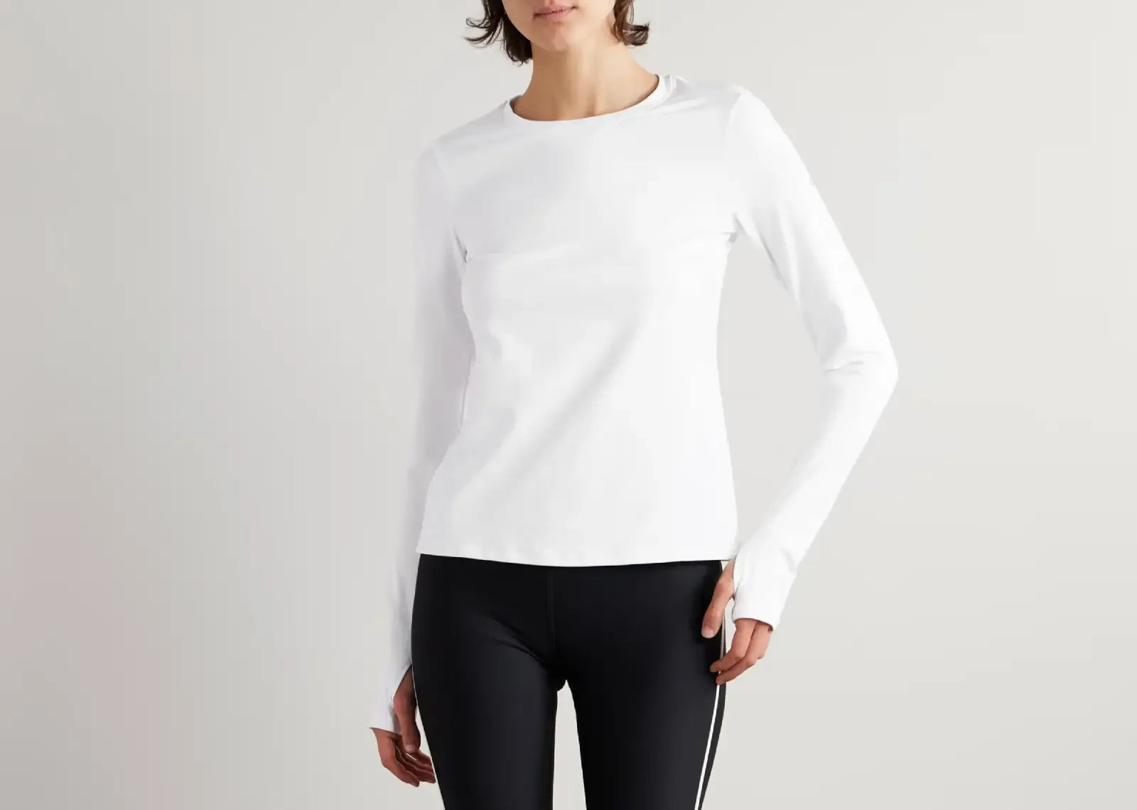Alo Yoga Alosoft Finesse Long Sleeve White - Sneaker Türkiye