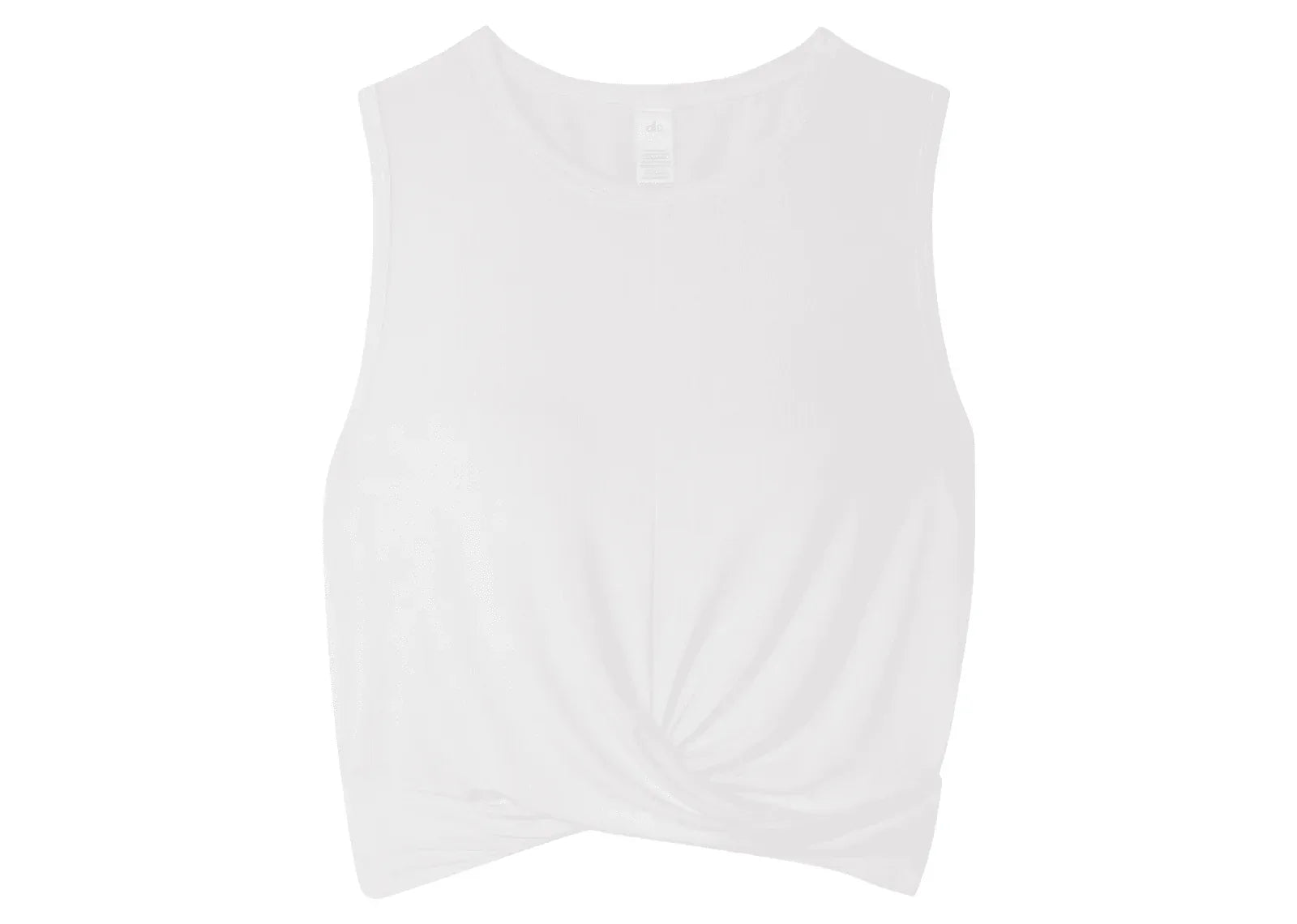 Alo Yoga Cover Cropped Draped Jersey Tank White - Sneaker Türkiye