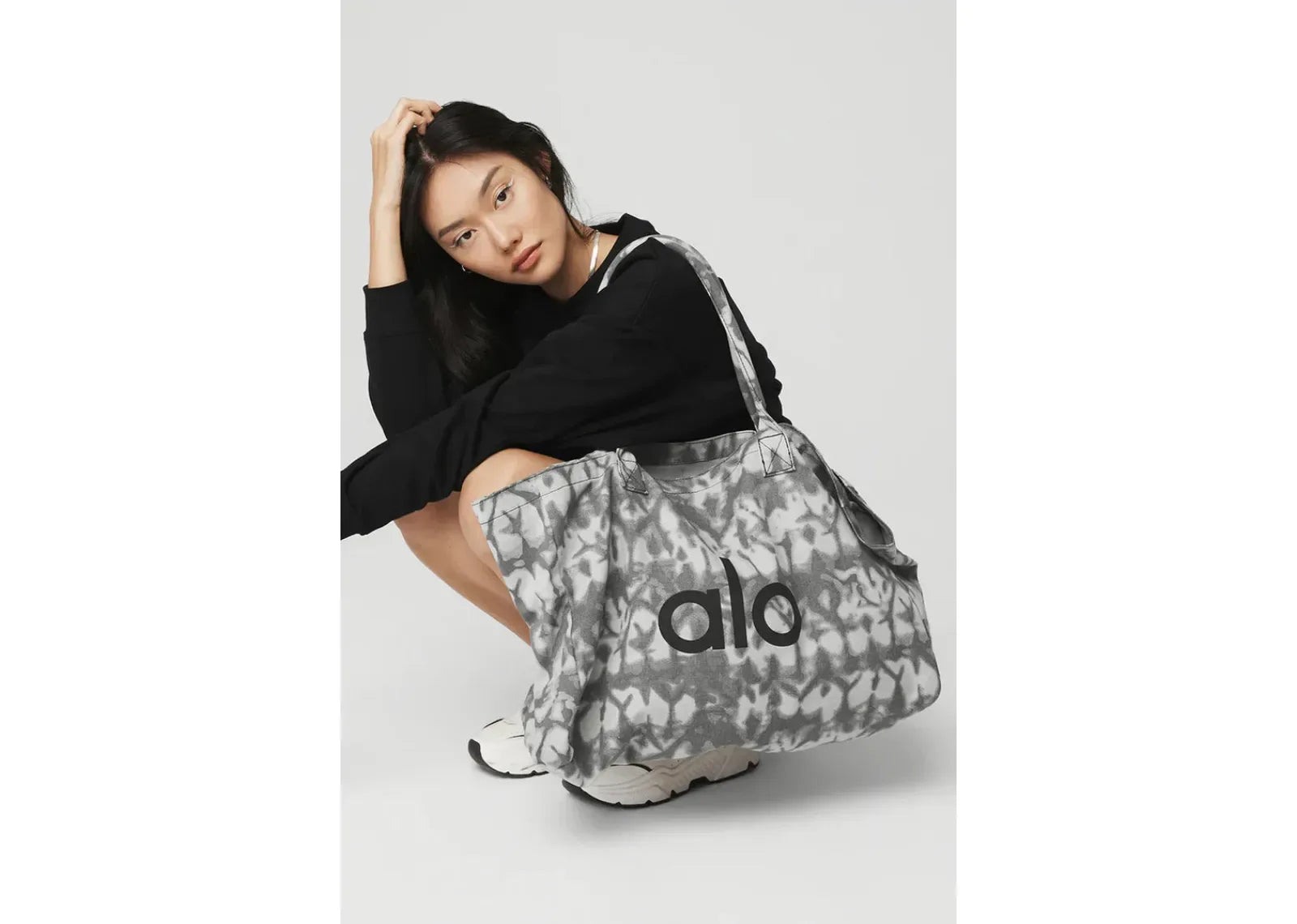 Alo Yoga Iconic Shopper Tote Bag Grey Tiedye - Sneaker Türkiye