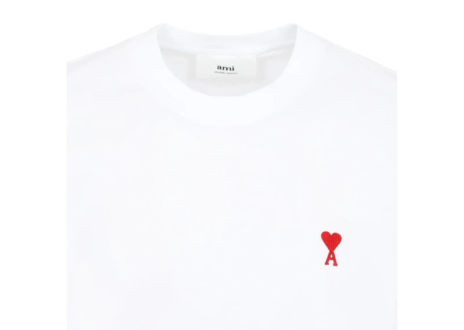 Ami Paris Ami De Coeur Classic Fit T-Shirt White/Red - Sneaker Türkiye
