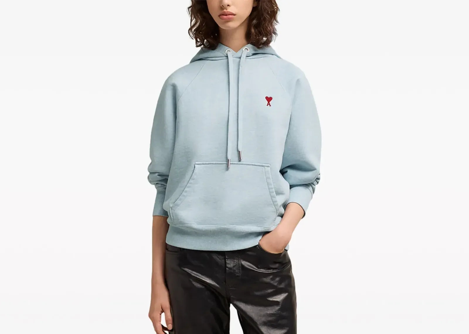 Ami Paris Ami De Coeur Hoodie Light Blue - Sneaker Türkiye