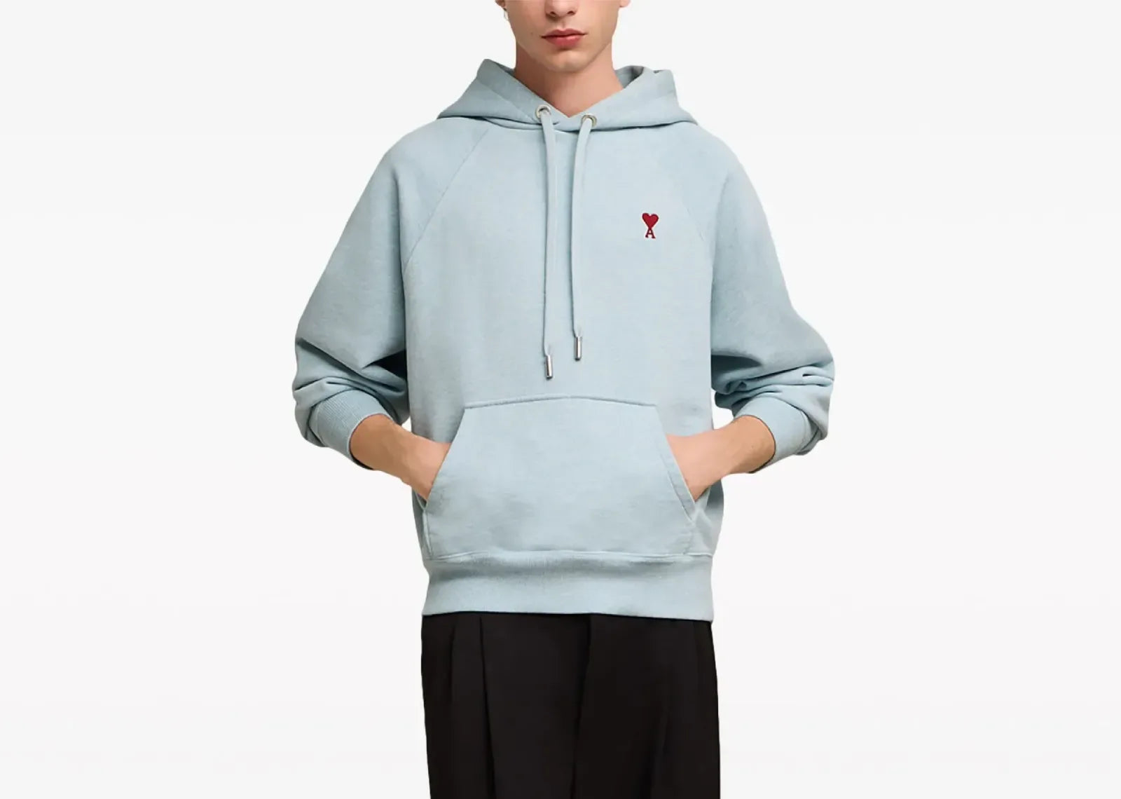 Ami Paris Ami De Coeur Hoodie Light Blue - Sneaker Türkiye