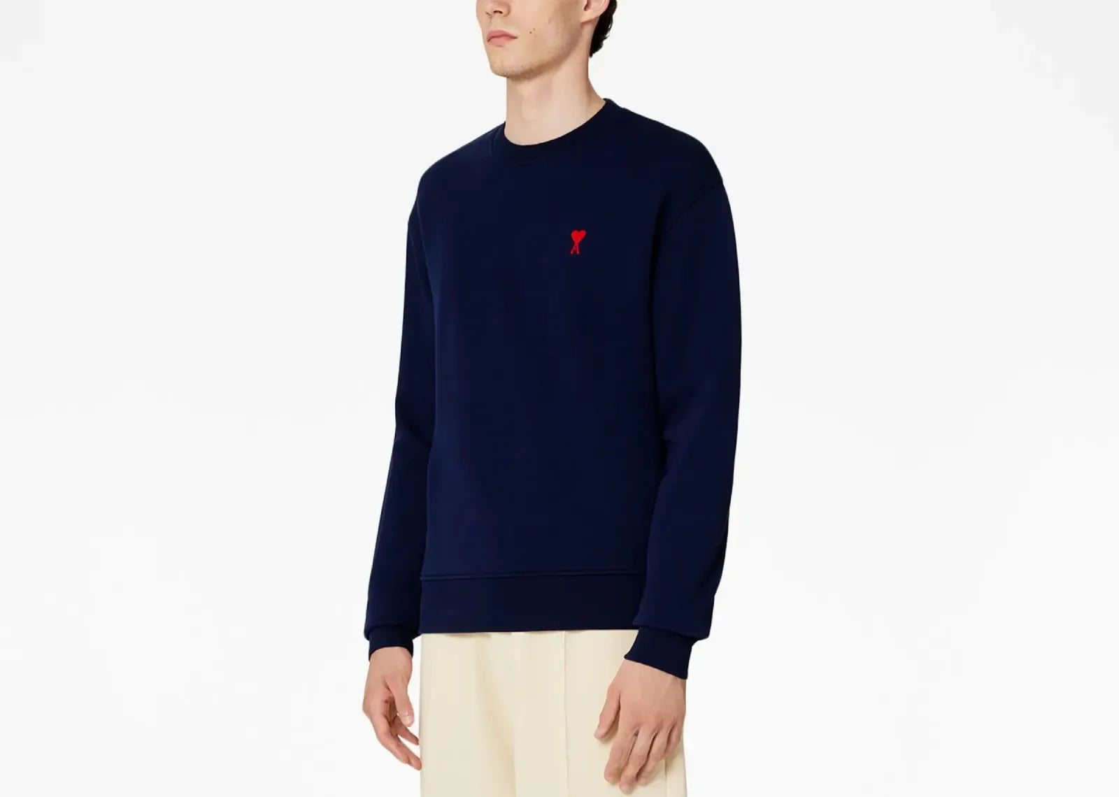 Ami Paris Ami De Coeur Cotton Sweatshirt Blue - Sneaker Türkiye