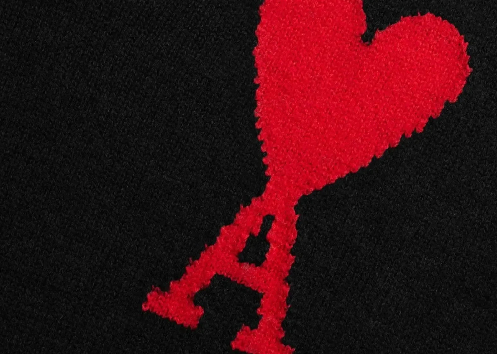 Ami Paris Logo Intarsia Knitted Vest Black - Sneaker Türkiye