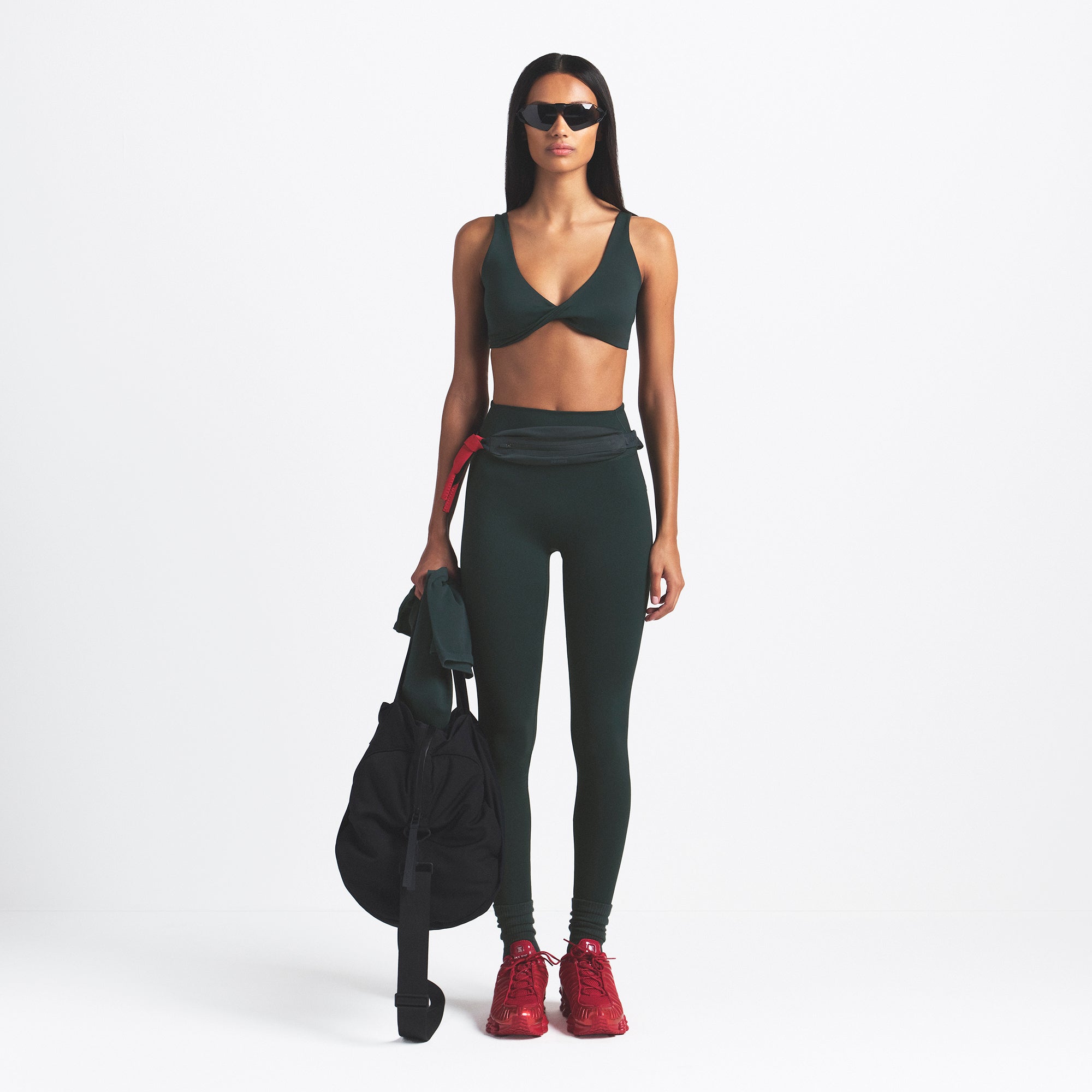 NikeSKIMS MATTE TWIST-FRONT BRA | DARK TEAL - Sneaker Türkiye