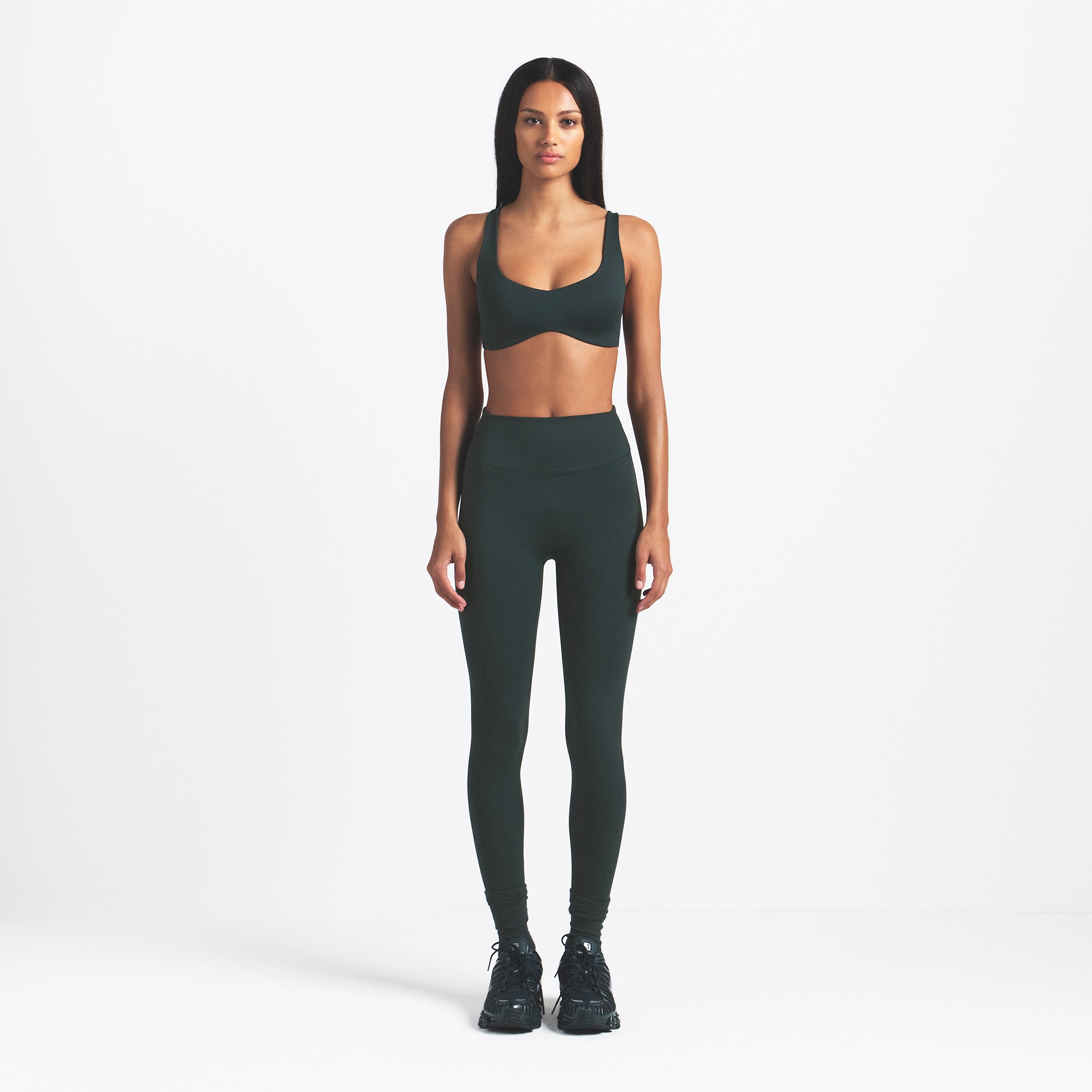 NikeSKIMS MATTE SHAPING SCOOP BRA | DARK TEAL - Sneaker Türkiye