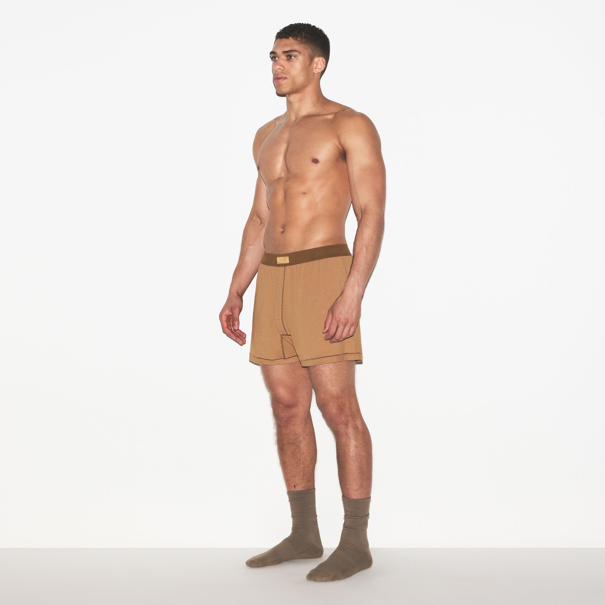 SKIMS COTTON MENS KNIT BOXER | RUSSET - Sneaker Türkiye