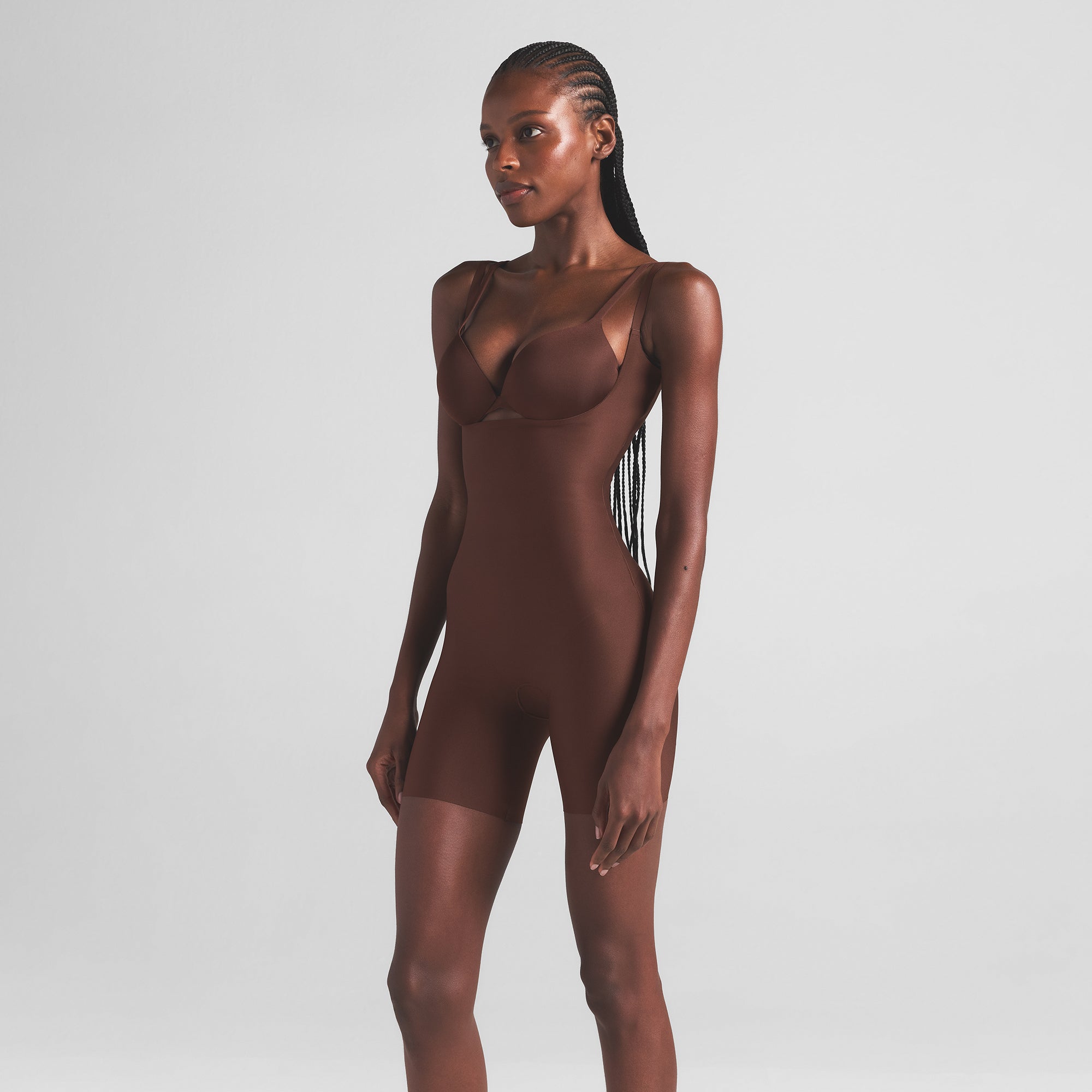 SKIMS BODY CORE SCULPT OPEN BUST MID THIGH BODYSUIT | COCOA - Sneaker Türkiye