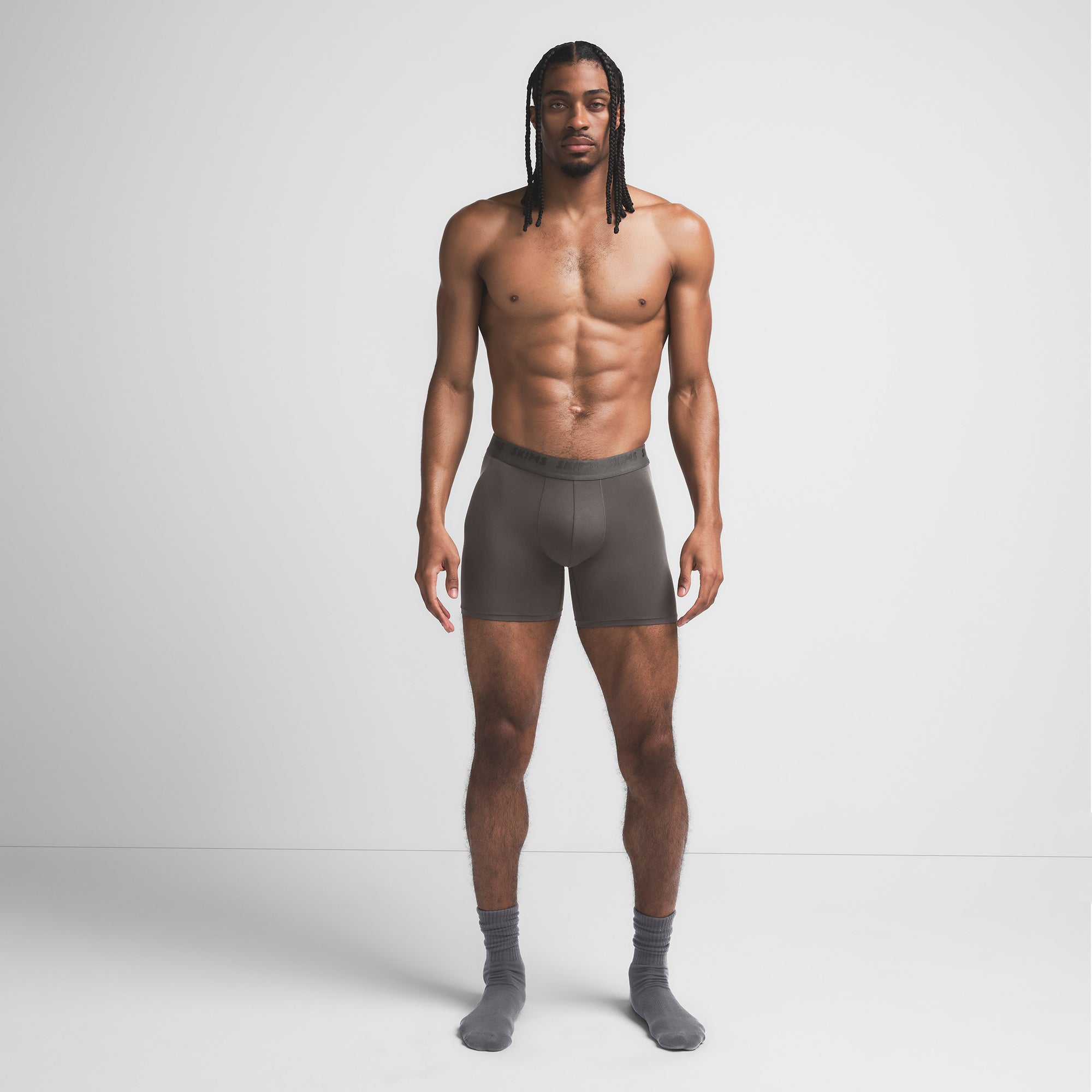 SKIMS STRETCH MENS 5″ BOXER BRIEF | GUNMETAL - Sneaker Türkiye