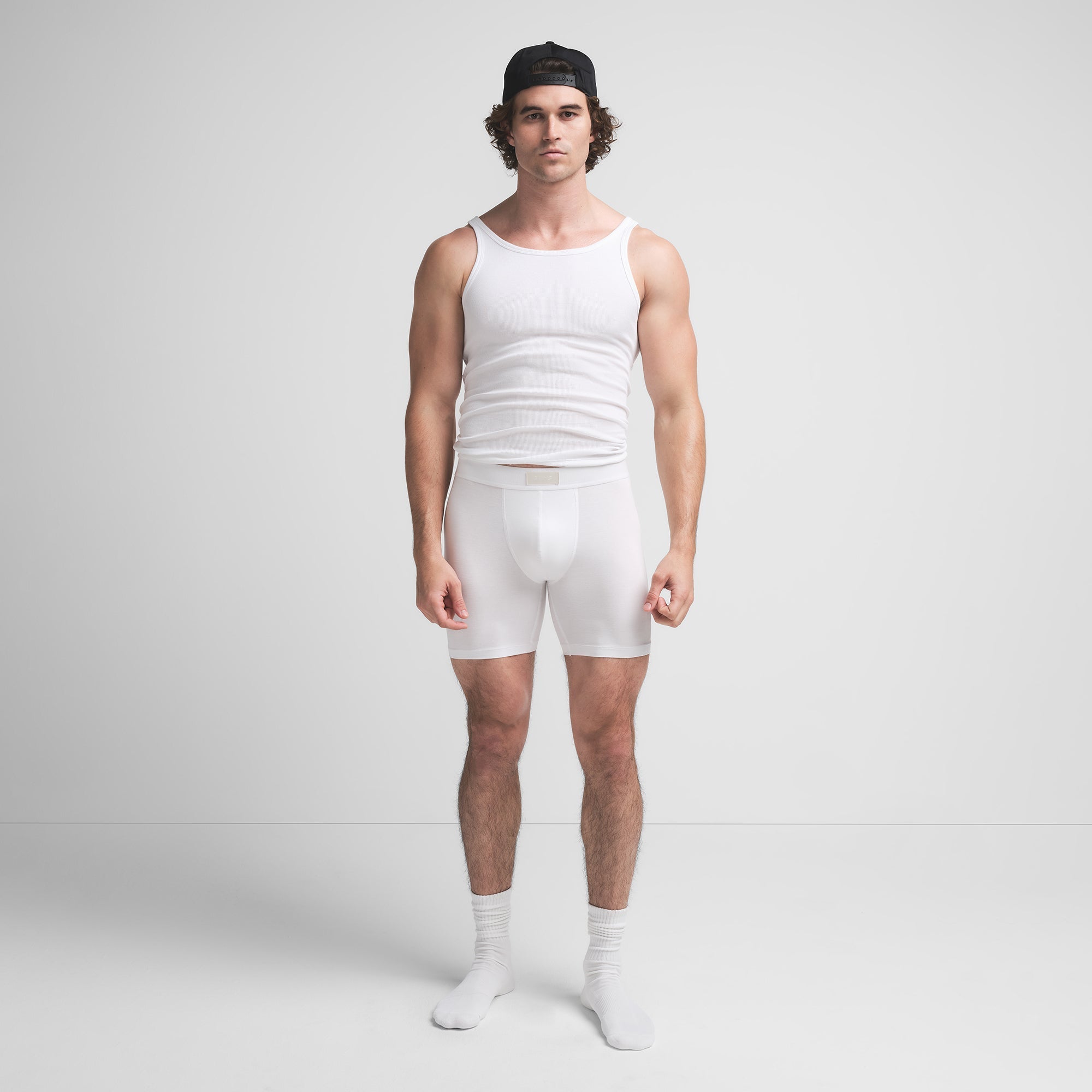 SKIMS COTTON MENS 5″ BOXER BRIEF | CHALK - Sneaker Türkiye