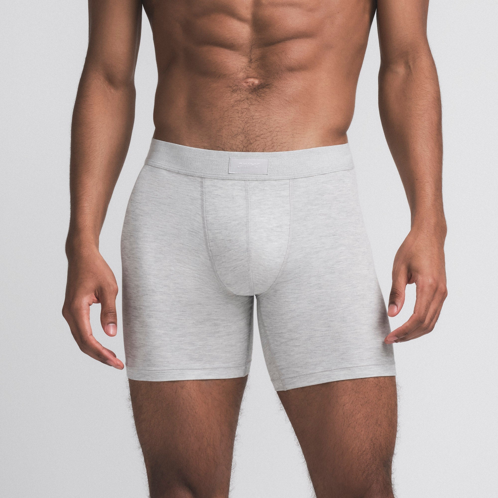 SKIMS COTTON MENS 5″ BOXER BRIEF | LIGHT HEATHER GREY - Sneaker Türkiye
