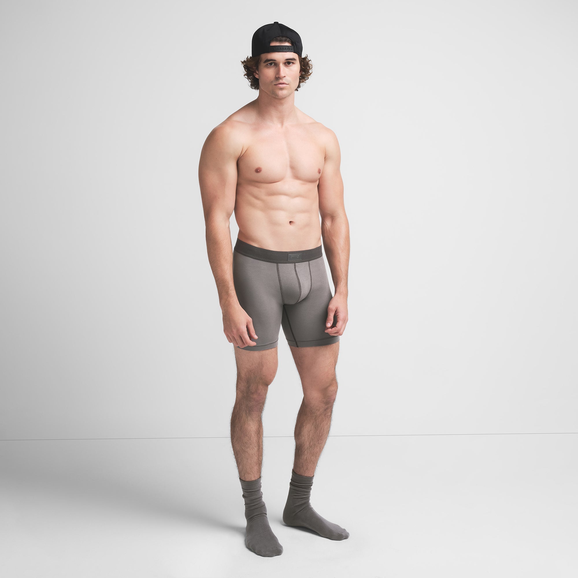 SKIMS COTTON MENS 5″ BOXER BRIEF | WASHED GUNMETAL - Sneaker Türkiye