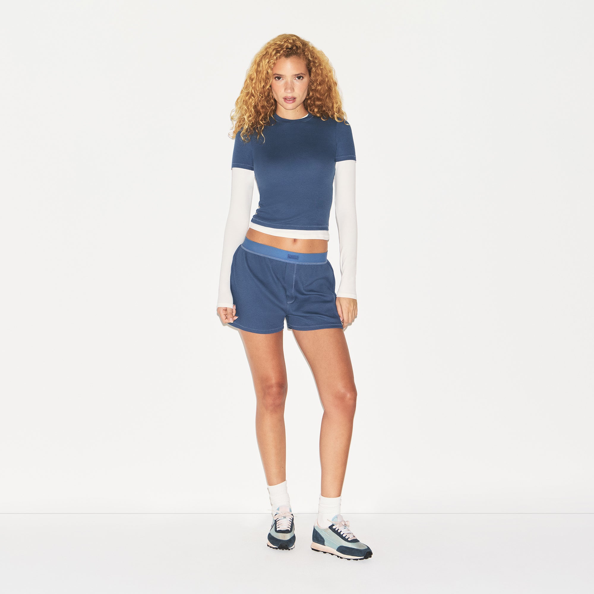 SKIMS COTTON RIB LOOSE BOXER | HARBOR - Sneaker Türkiye