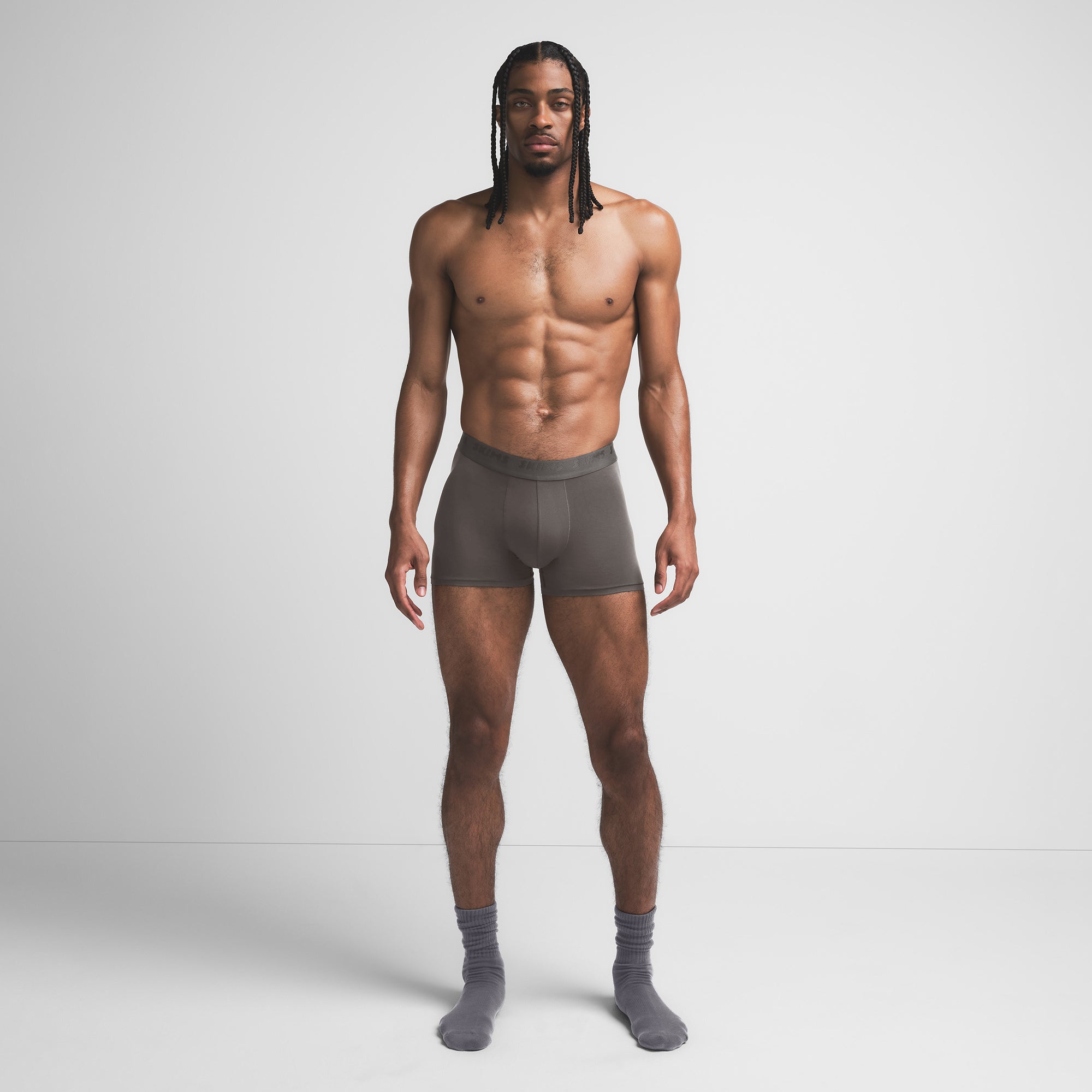 SKIMS STRETCH MENS 3″ BOXER BRIEF | GUNMETAL - Sneaker Türkiye