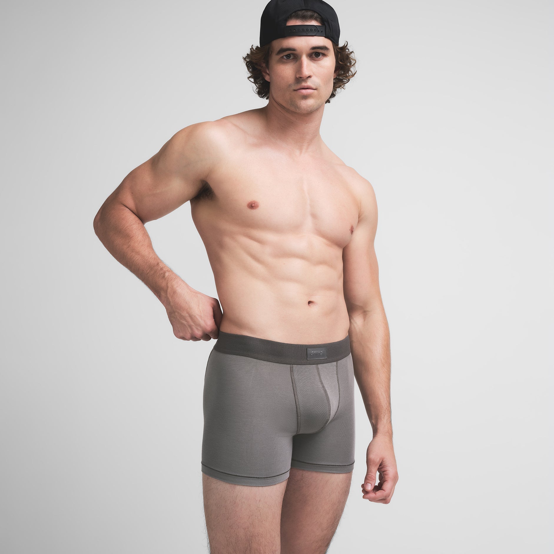 SKIMS COTTON MENS 3″ BOXER BRIEF | WASHED GUNMETAL - Sneaker Türkiye
