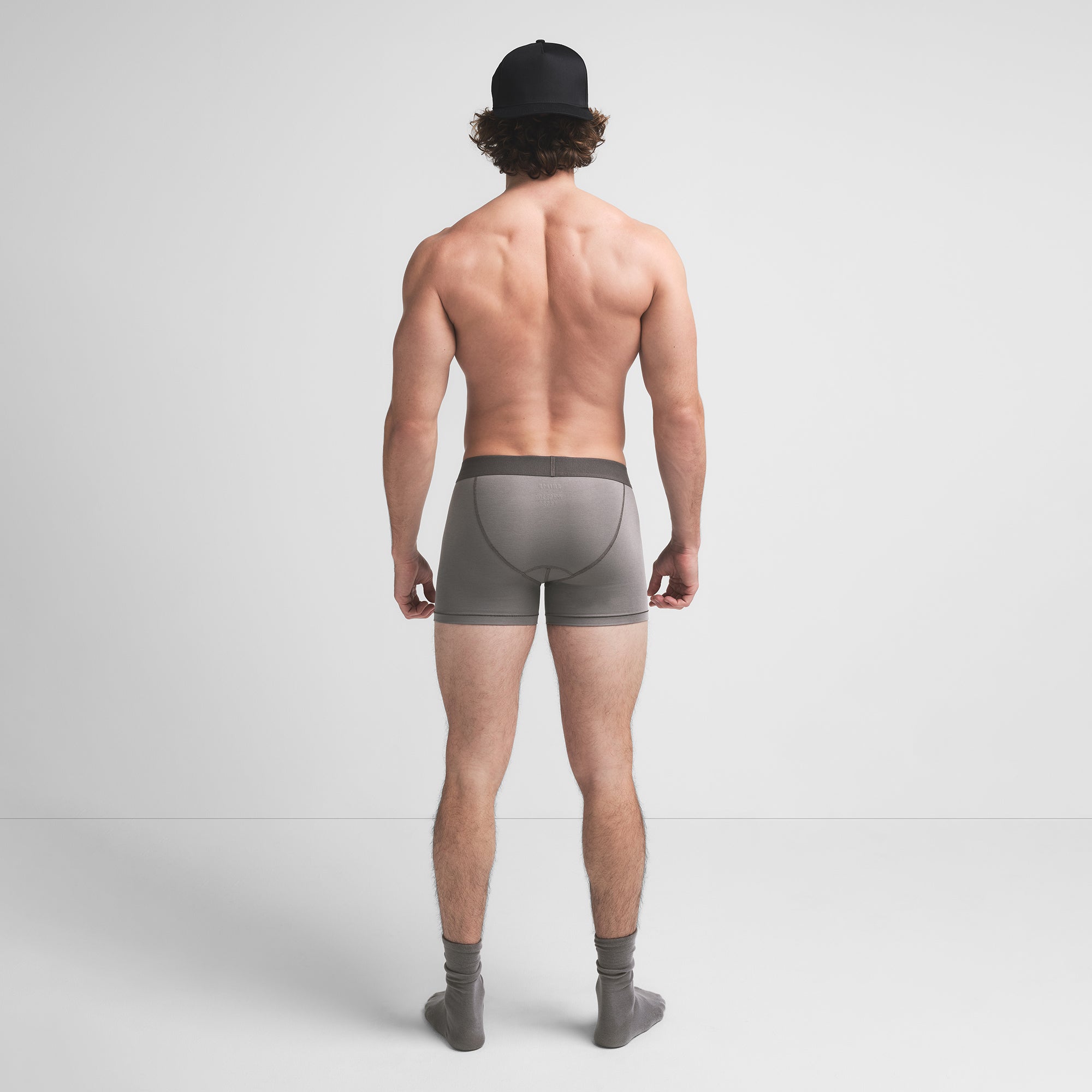 SKIMS COTTON MENS 3″ BOXER BRIEF | WASHED GUNMETAL - Sneaker Türkiye