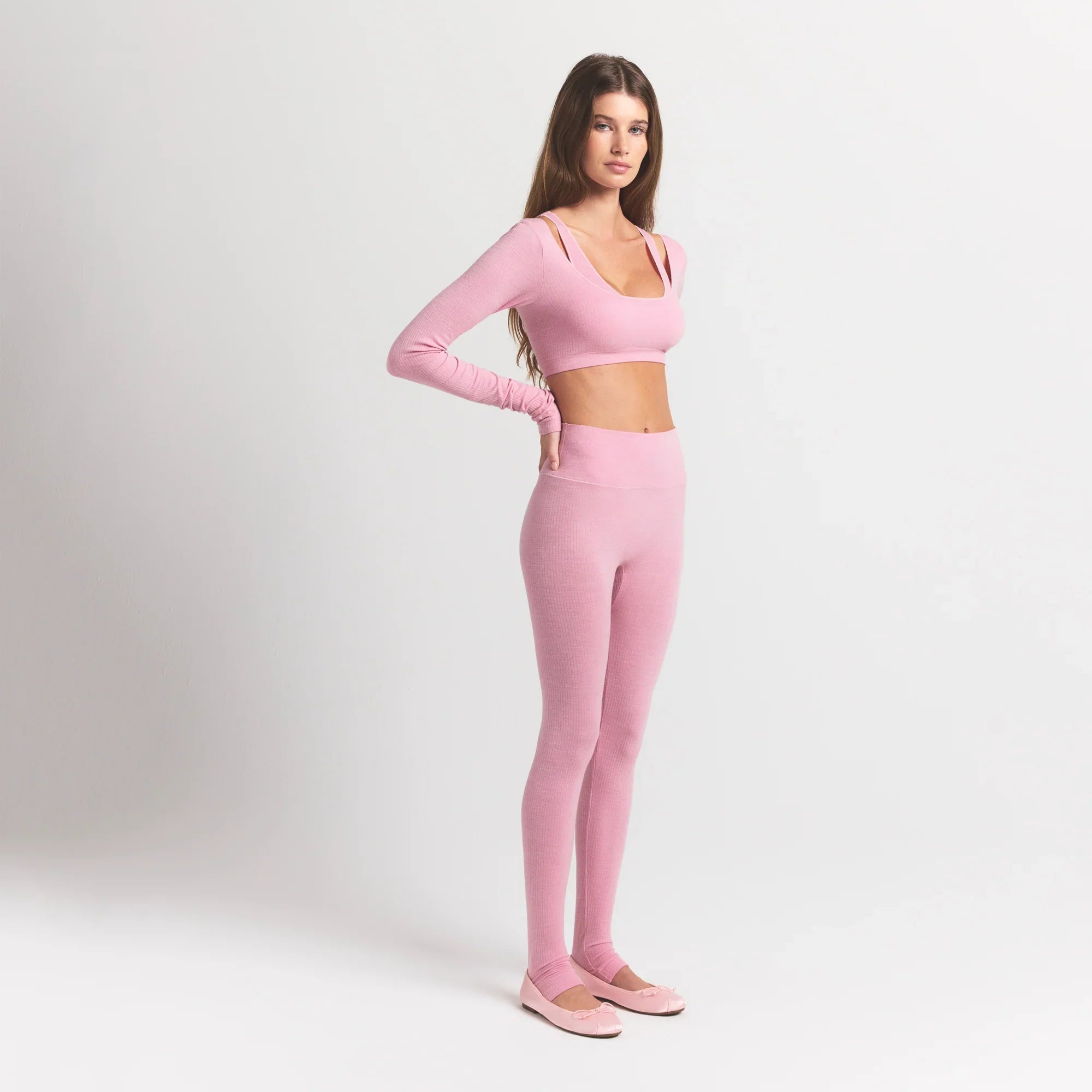 SKIMS WOOL RIB HIGH-WAISTED LEGGING | HALITE - Sneaker Türkiye