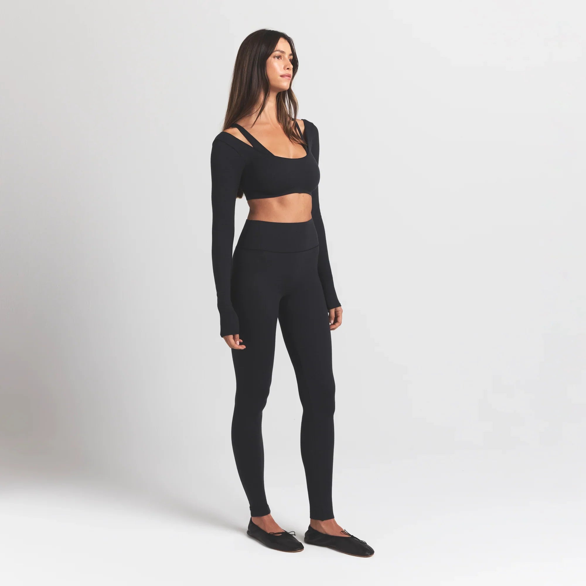SKIMS WOOL RIB HIGH-WAISTED LEGGING | OBSIDIAN - Sneaker Türkiye
