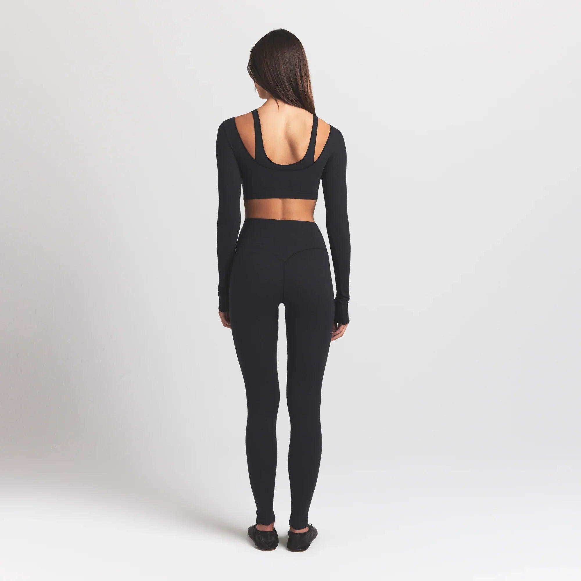 SKIMS WOOL RIB HIGH-WAISTED LEGGING | OBSIDIAN - Sneaker Türkiye