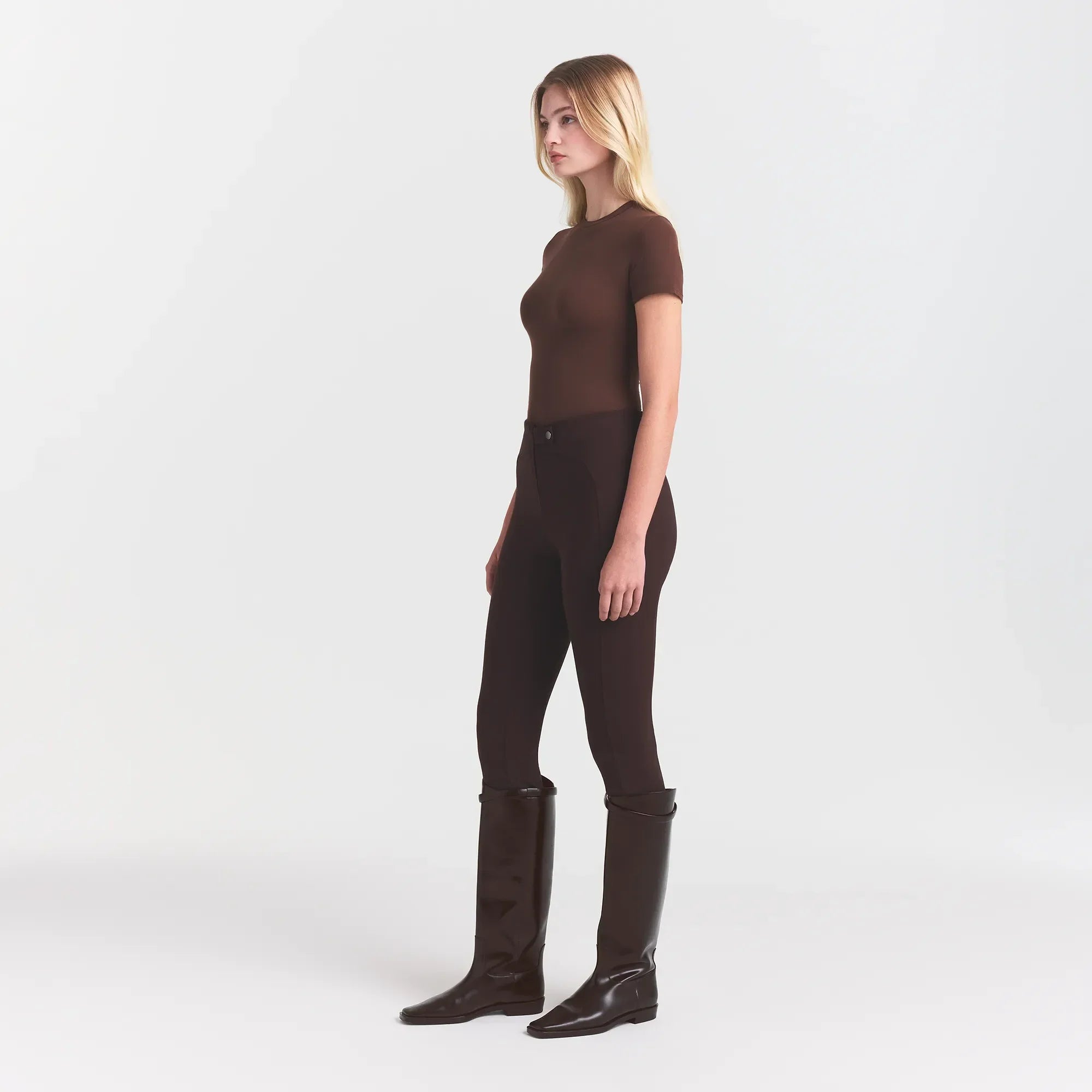 SKIMS THE ESSENTIAL COLLECTION ZIP FRONT LEGGING | ESPRESSO - Sneaker Türkiye