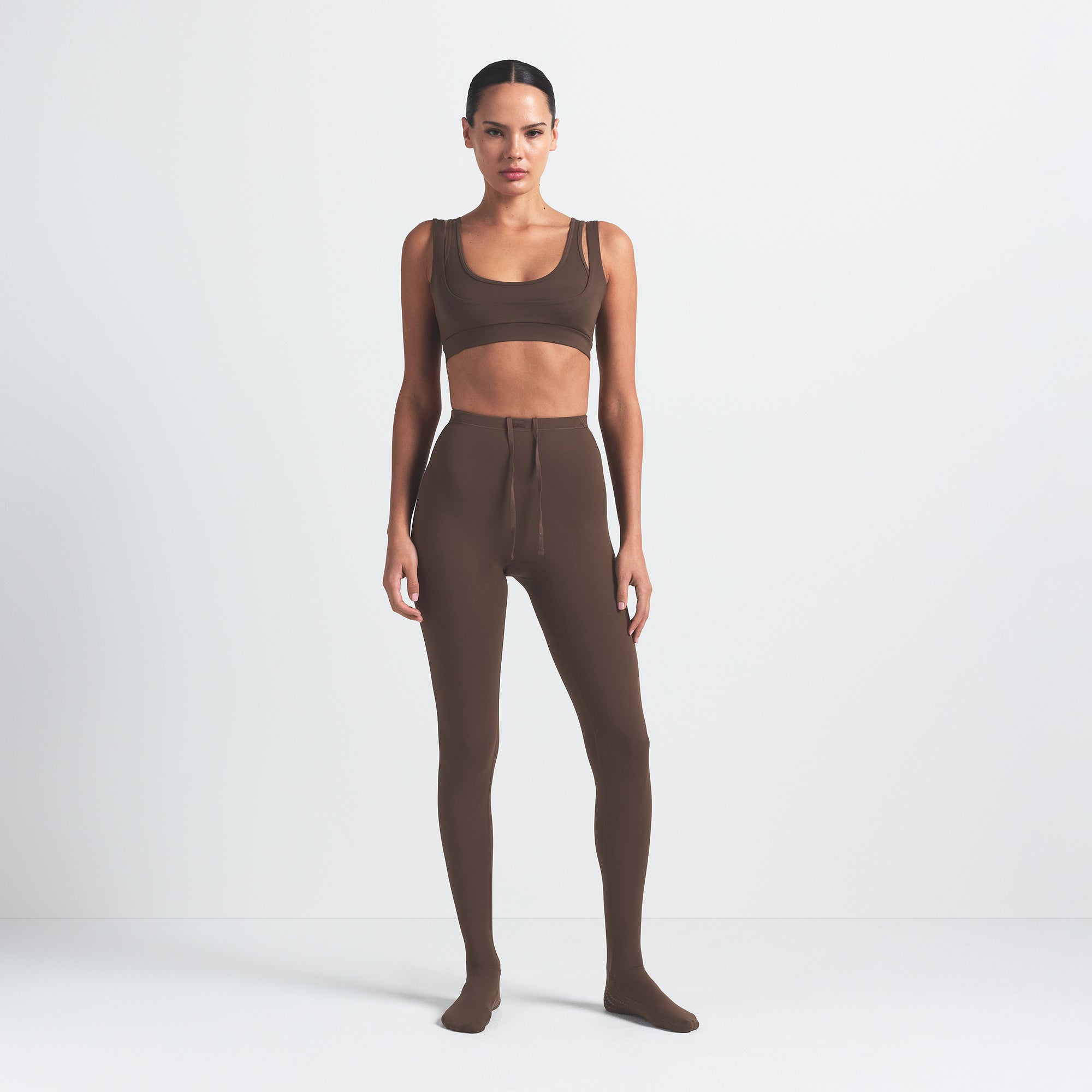 NikeSKIMS MATTE FOOTSIE GRIP LEGGING | DARK SEPIA - Sneaker Türkiye