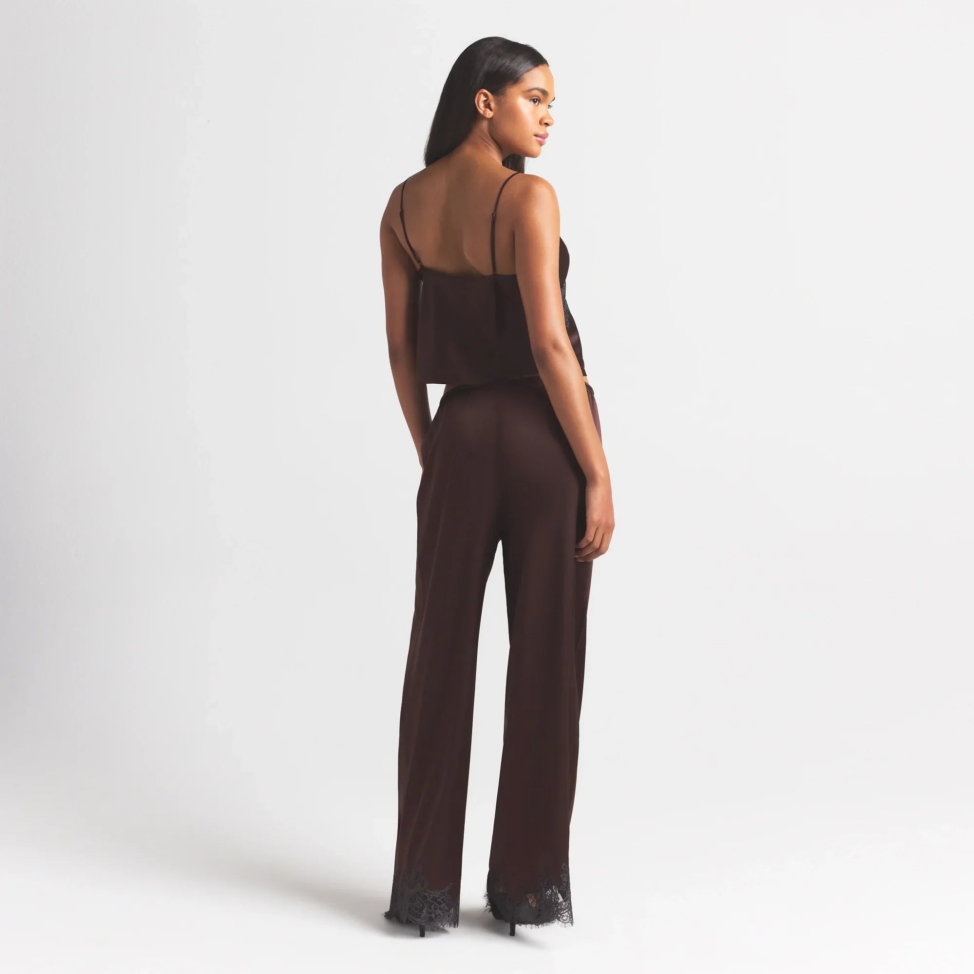 SKIMS SILK LACE STRAIGHT LEG PANT | ESPRESSO CONTRAST - Sneaker Türkiye