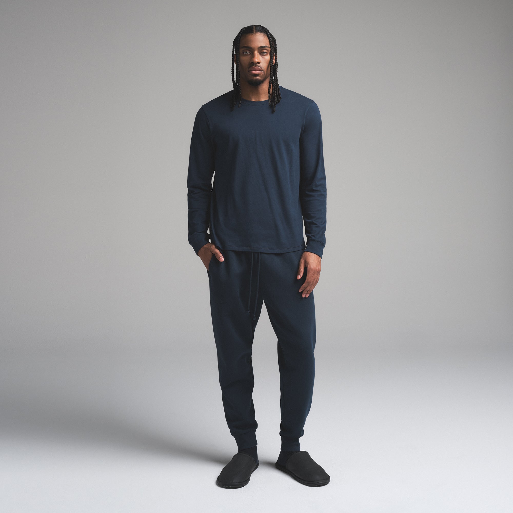 SKIMS FLEECE LOUNGE MENS TAPERED JOGGER | NAVY - Sneaker Türkiye