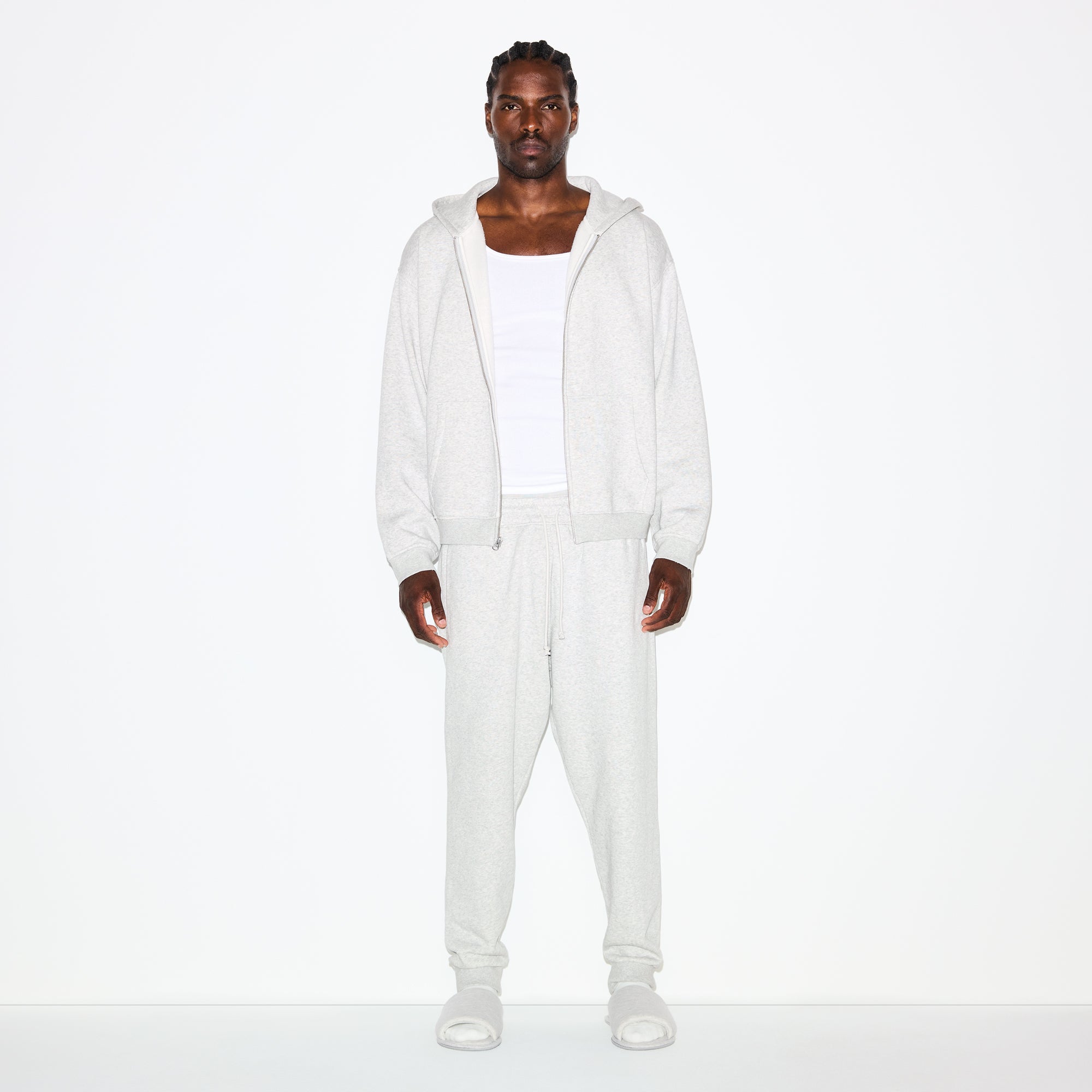 SKIMS FLEECE LOUNGE MENS TAPERED JOGGER | LIGHT HEATHER GREY - Sneaker Türkiye